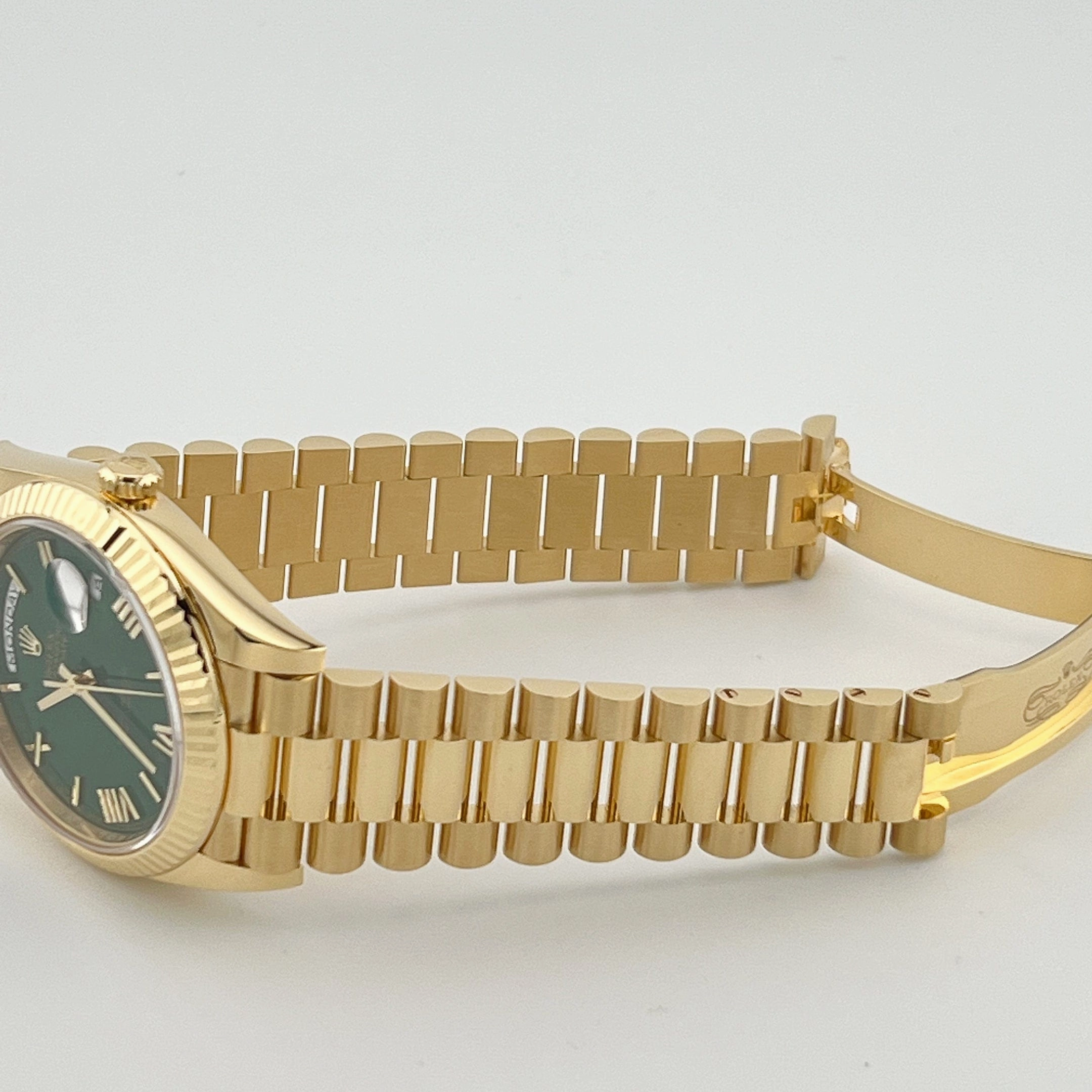 Rolex Day-Date 40 228238 Yellow Gold Green Roman Numerals Dial (2023)