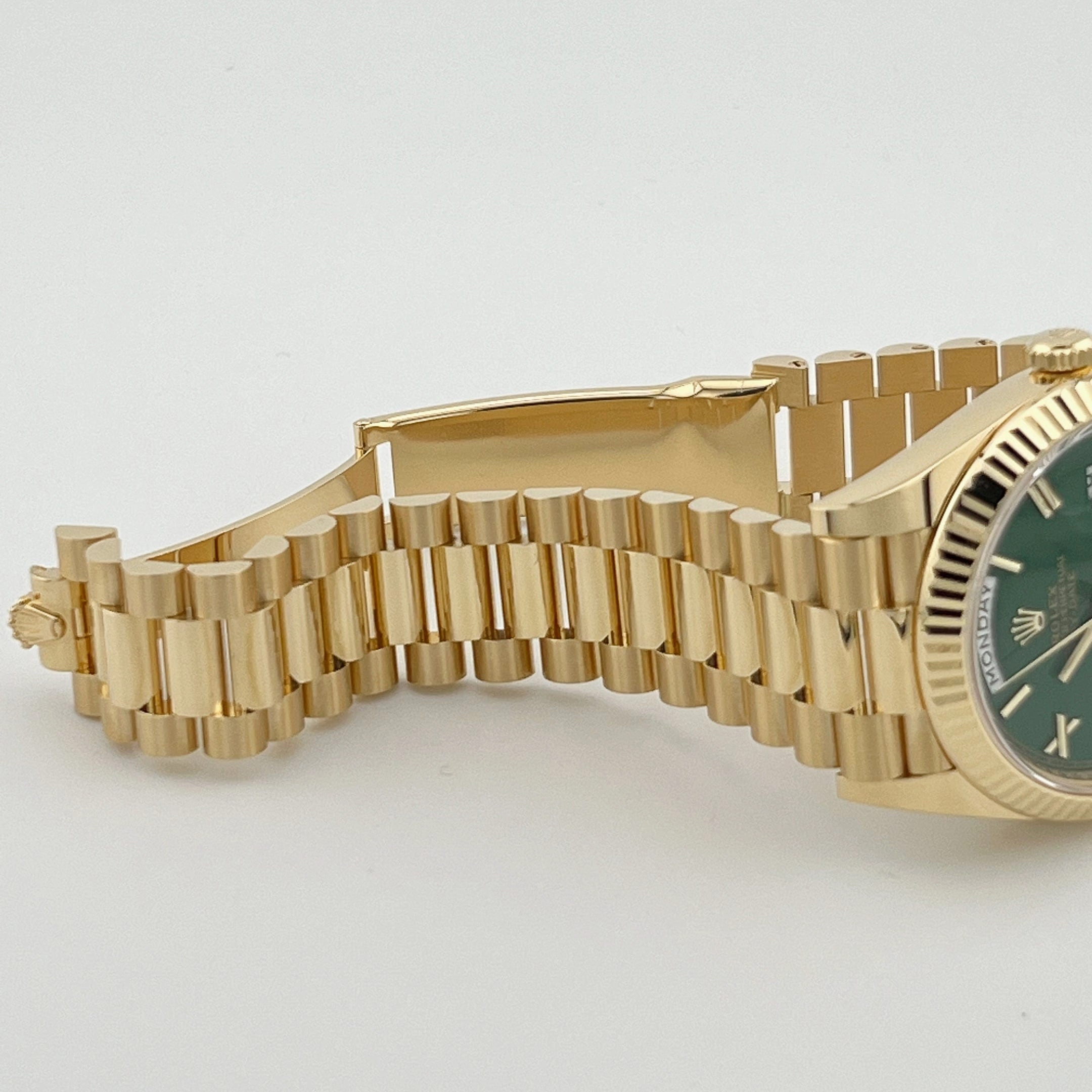 Rolex Day-Date 40 228238 Yellow Gold Green Roman Numerals Dial (2023)