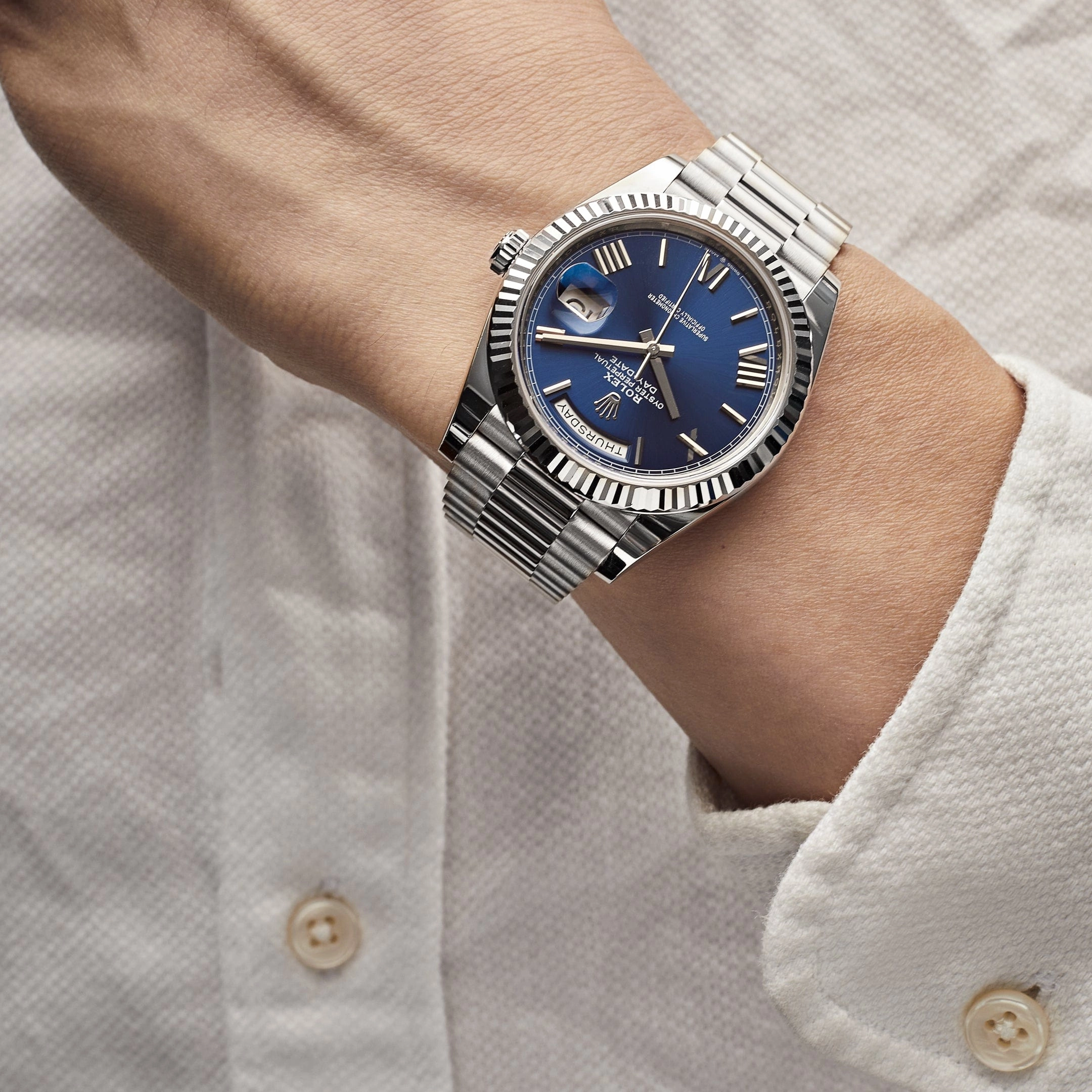 Rolex Day-Date 40 228239 White Gold Blue Dial (2023)
