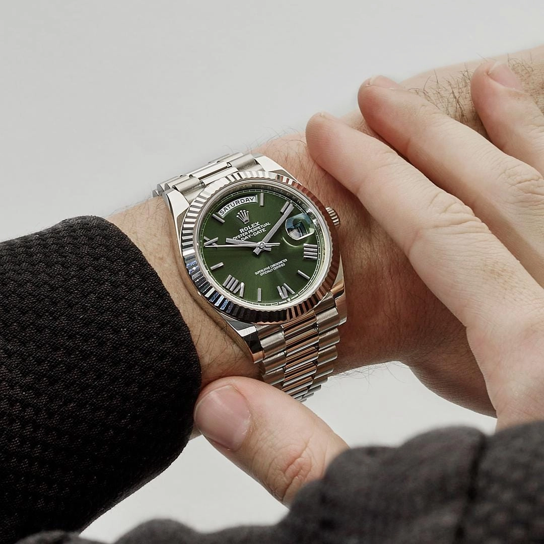 Rolex Day-Date 40 228239 White Gold Olive Dial (2022)