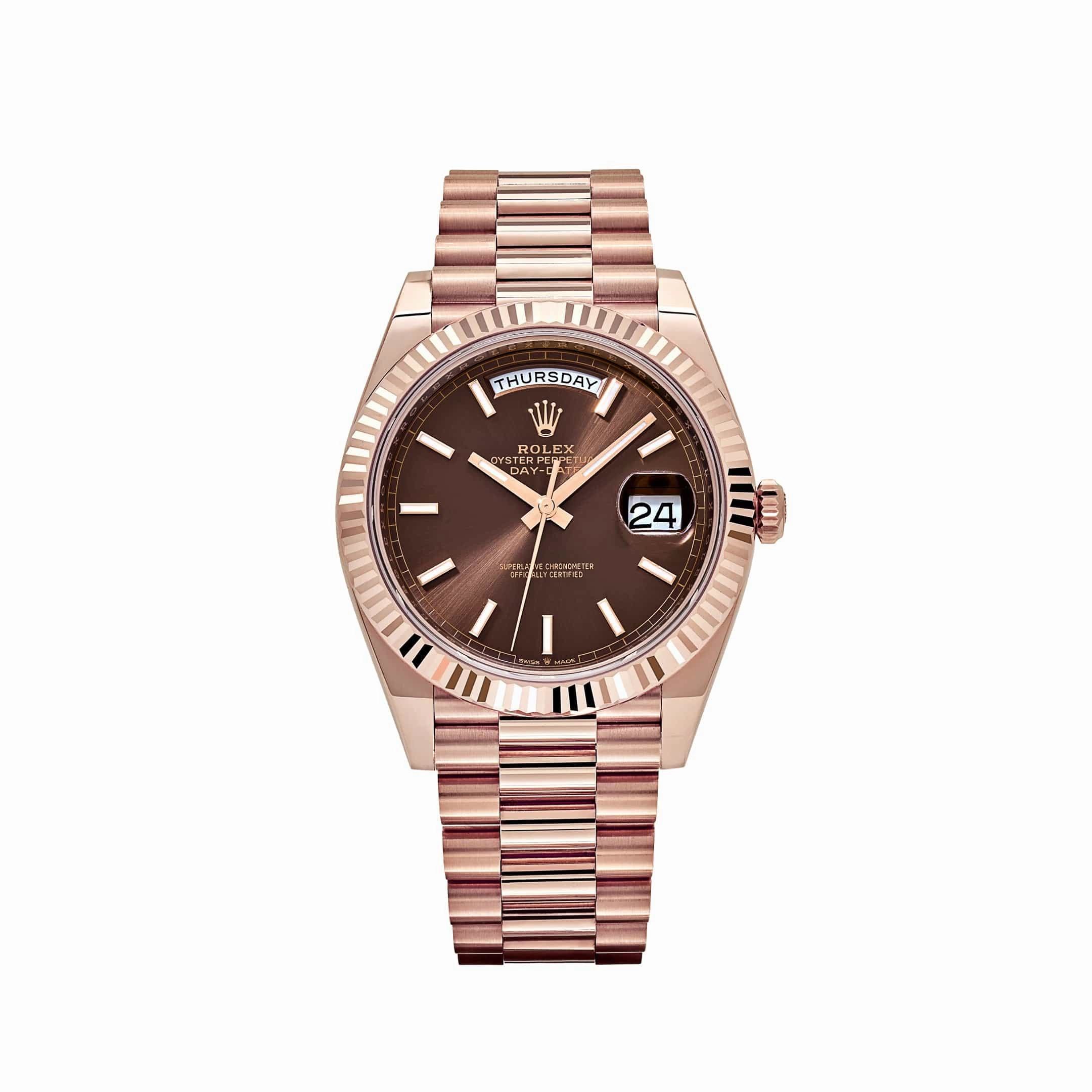 Rolex Day-Date 40 Reference 228235 Rose Gold Chocolate Dial (2024)