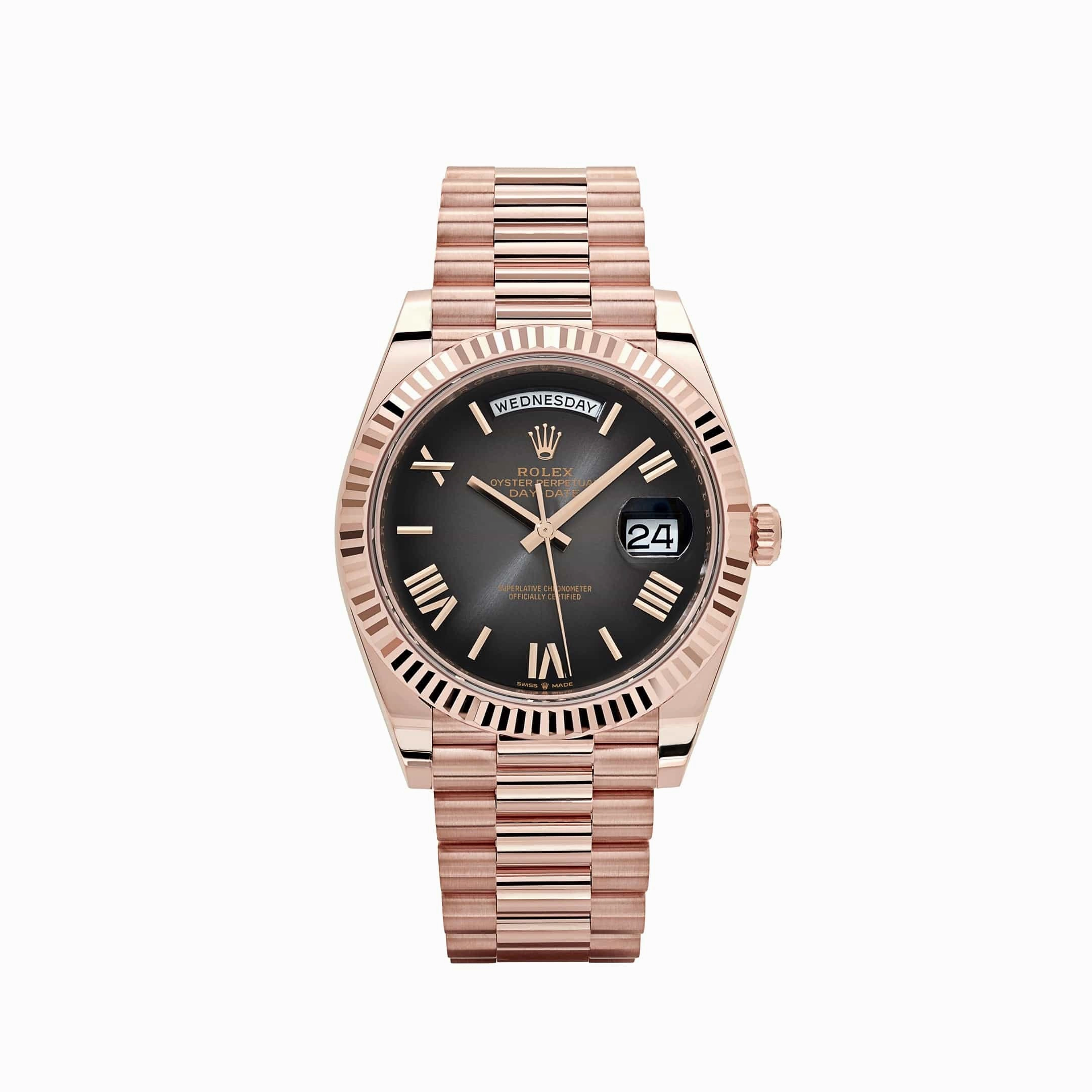 Rolex Day-Date 40 Reference 228235 Rose Gold Slate Ombre Dial (2024)
