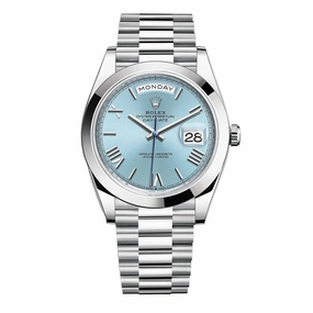 Rolex Day Date 40mm - Ref: 228206-0044 - Ice Blue Roman Dial, Platinum President Bracelet Men's Watch