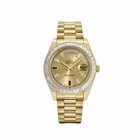 Rolex Day-Date II 218398 Yellow Gold Champagne Dial Diamond Bezel (2010)