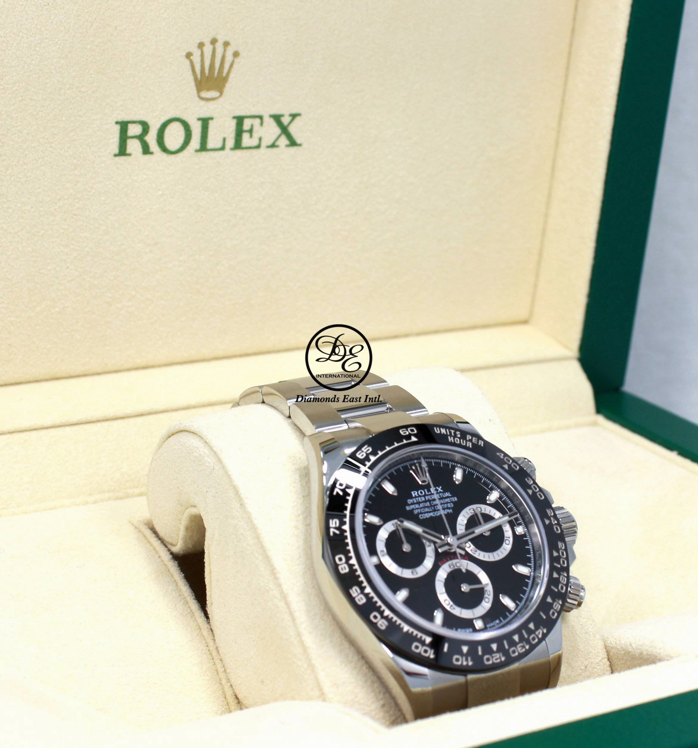 Rolex Daytona 116500 LN Chrono Oyster Black Ceramic Bezel Watch BOX/PAPER *MINT*
