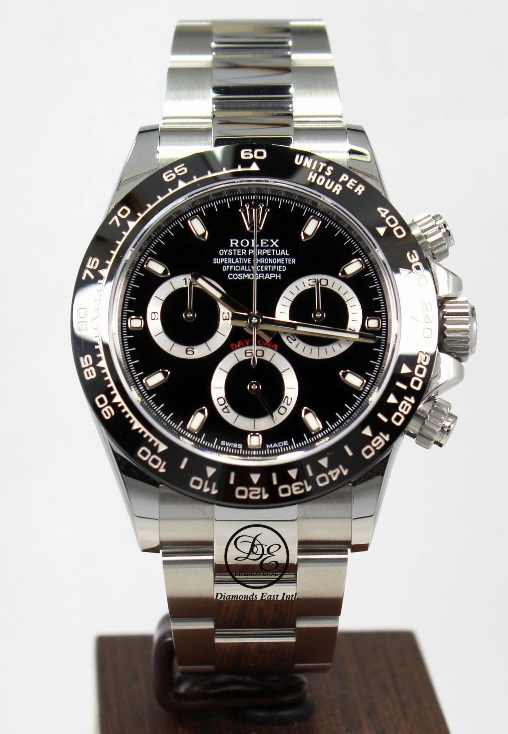Rolex Daytona 116500 LN Chrono Oyster Black Ceramic Bezel Watch BOX/PAPER *MINT*
