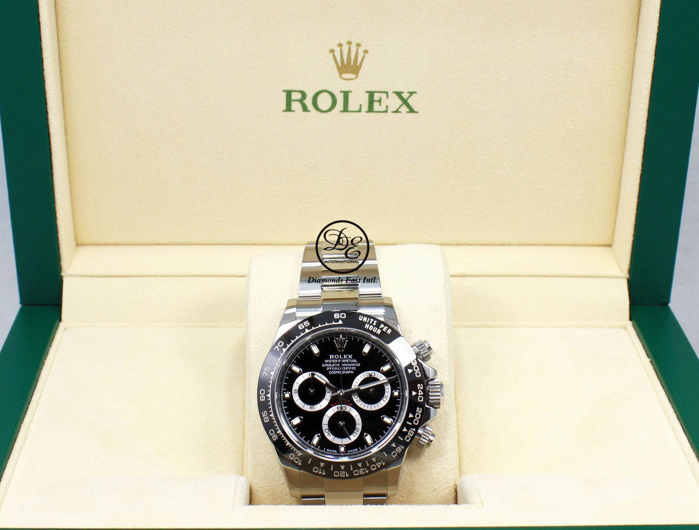 Rolex Daytona 116500 LN Chrono Oyster Black Ceramic Bezel Watch BOX/PAPER *MINT*