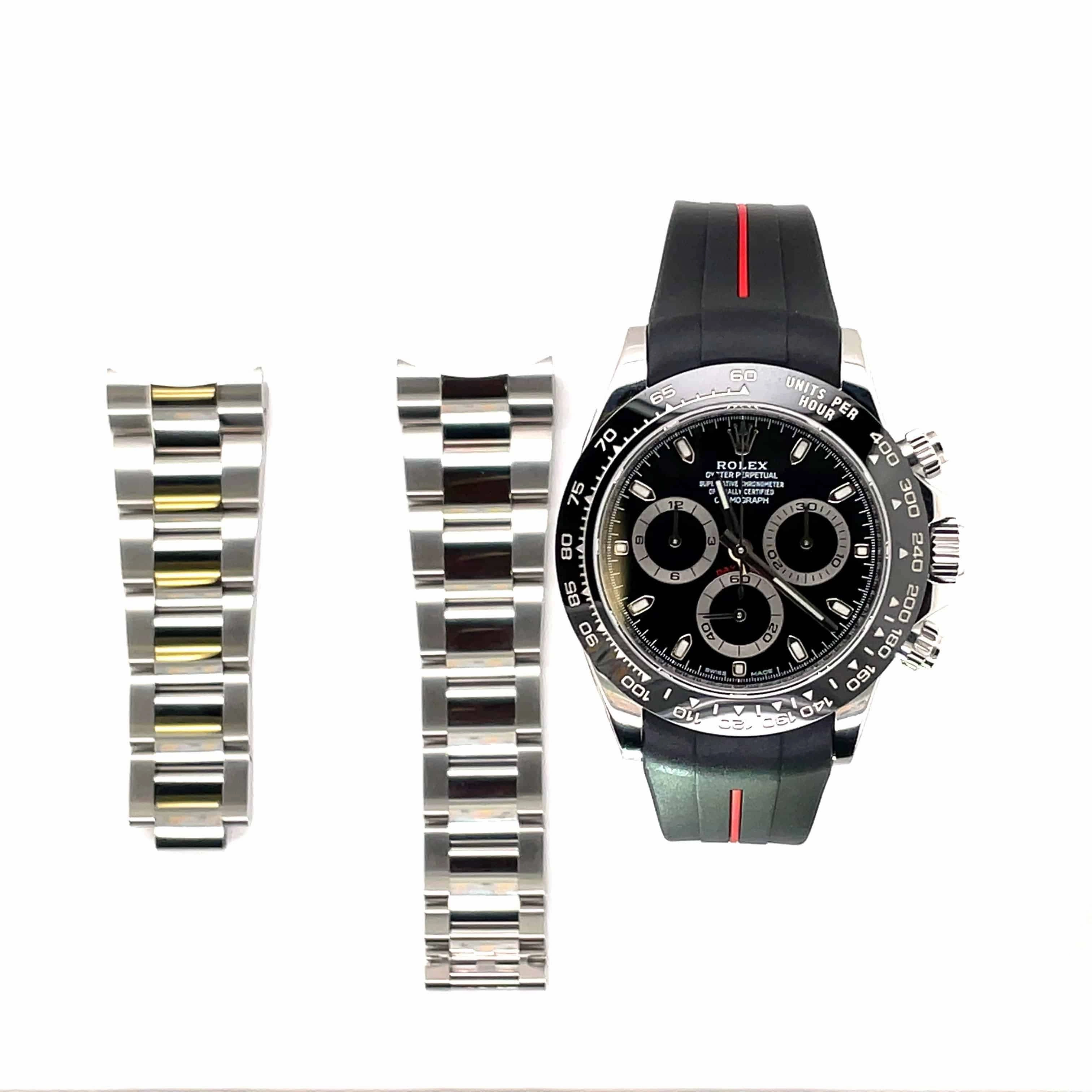 Rolex Daytona 116500 LN with Rubber B & Oyster Band Box / Papers Mint