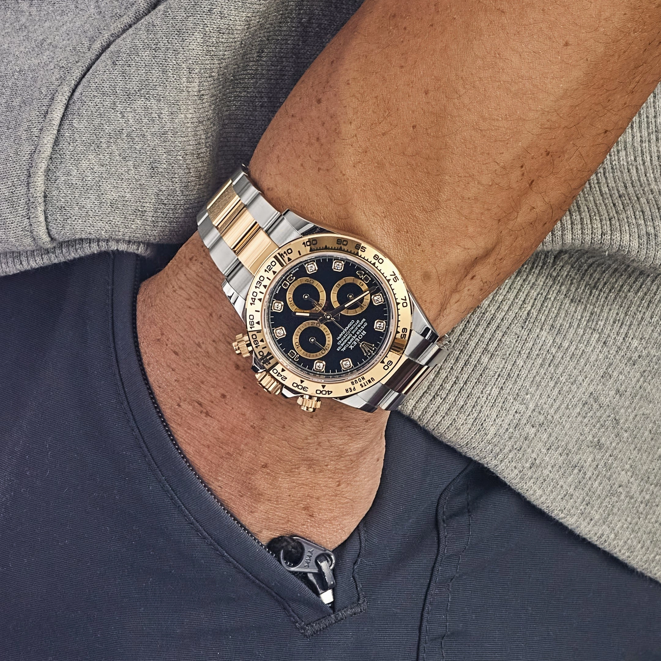 Rolex Daytona 116503 Yellow Gold Stainless Steel Black Diamond Dial (2022)