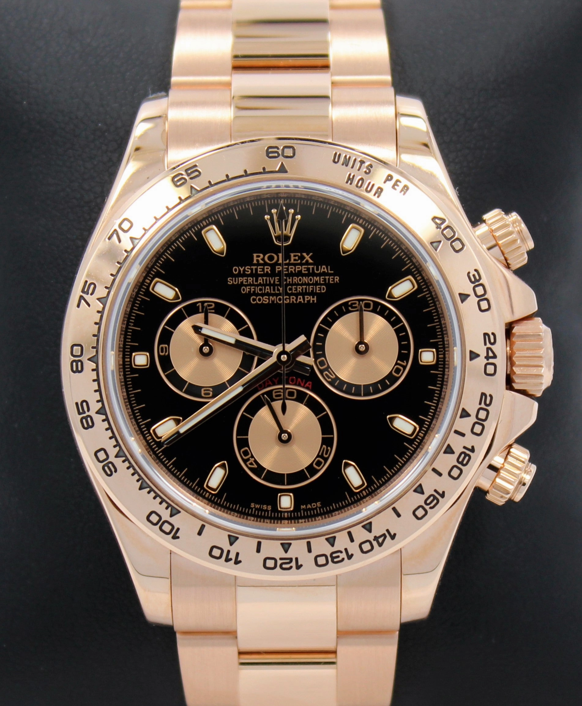 Rolex Daytona 116505 18K Rose Gold Cosmograph Oyster MINT Box and Papers PreOwned