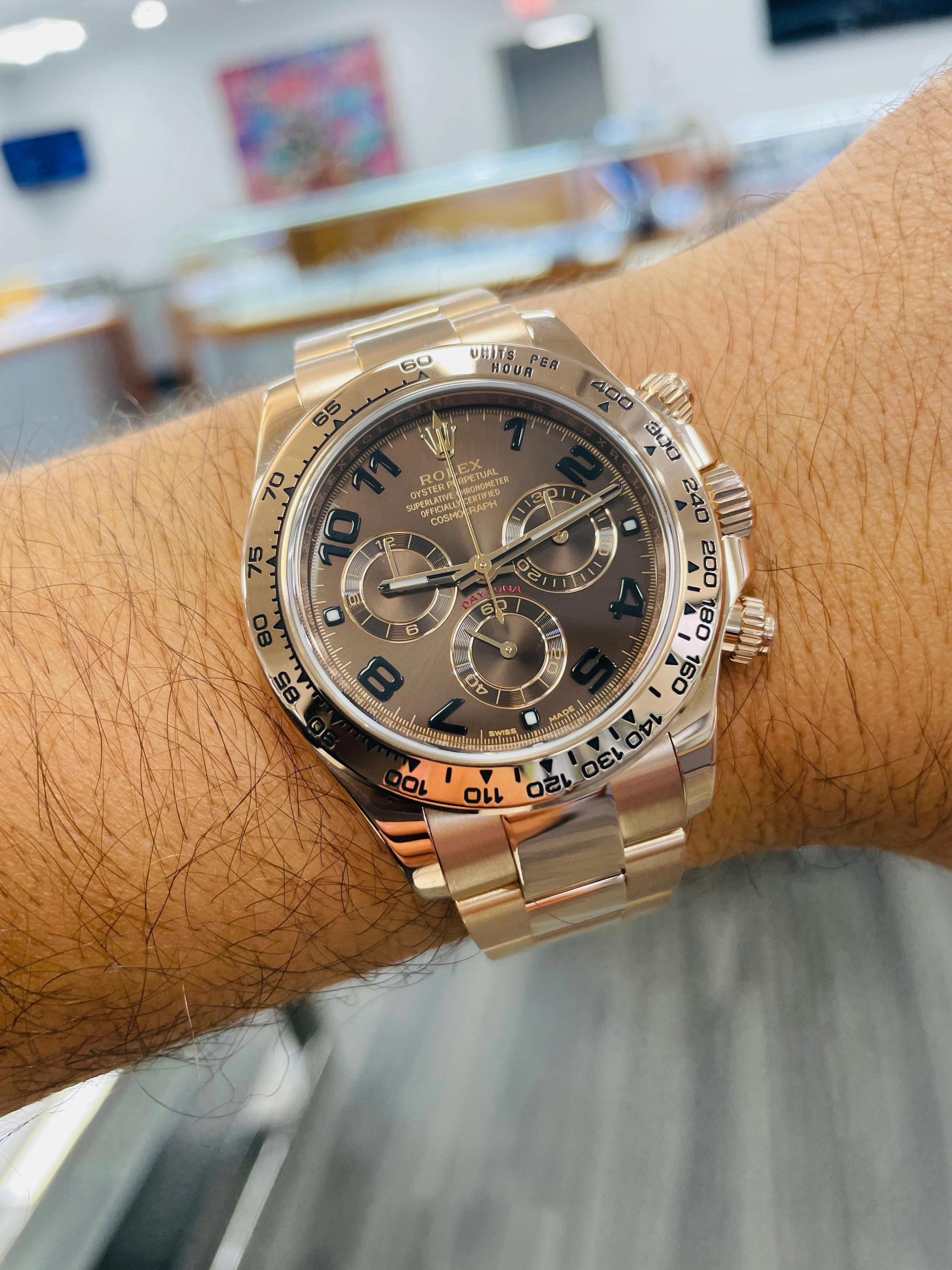 Rolex Daytona 116505 Rose Gold Chocolate Arabic Dial PreOwned