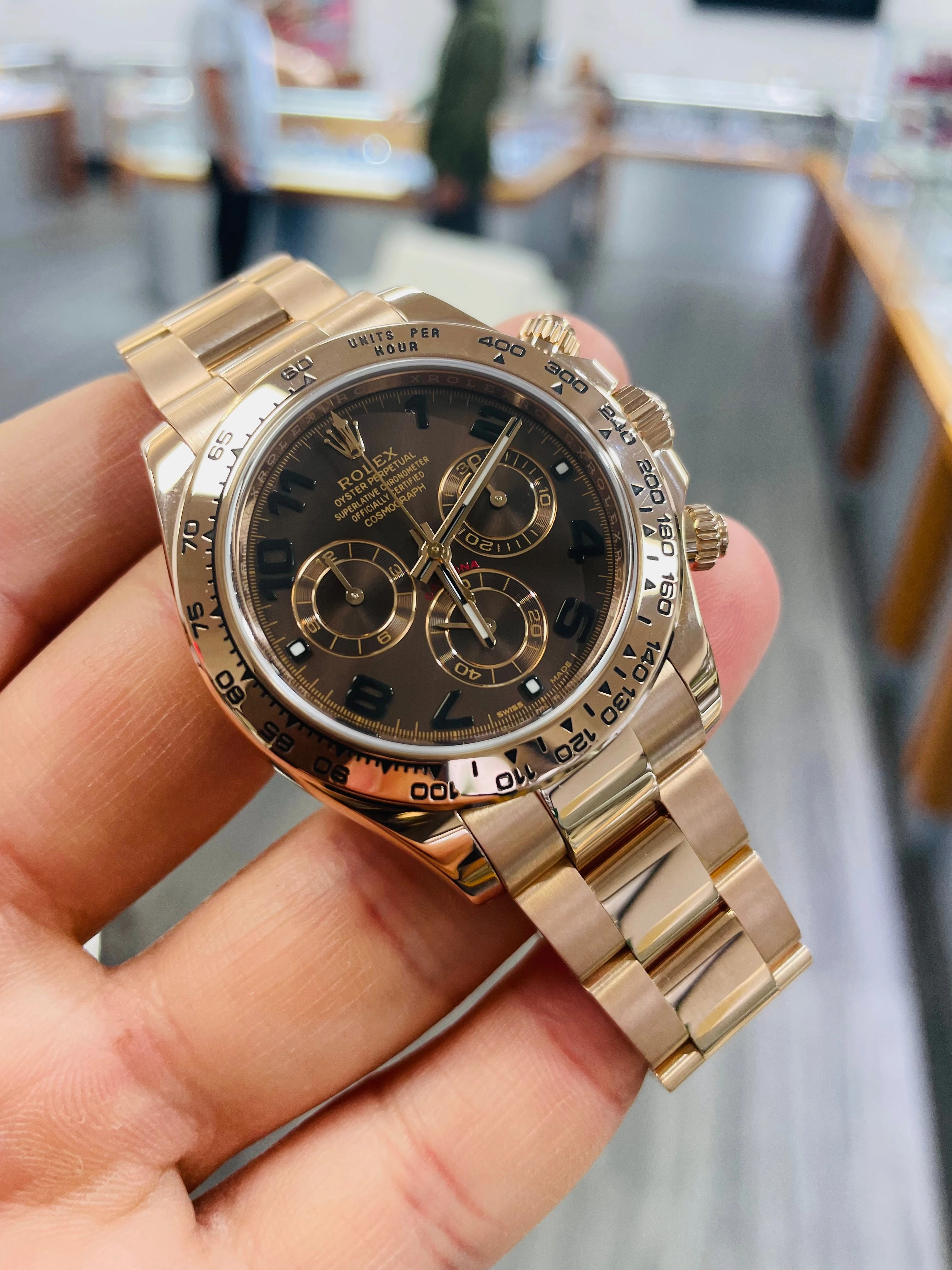 Rolex Daytona 116505 Rose Gold Chocolate Arabic Dial PreOwned