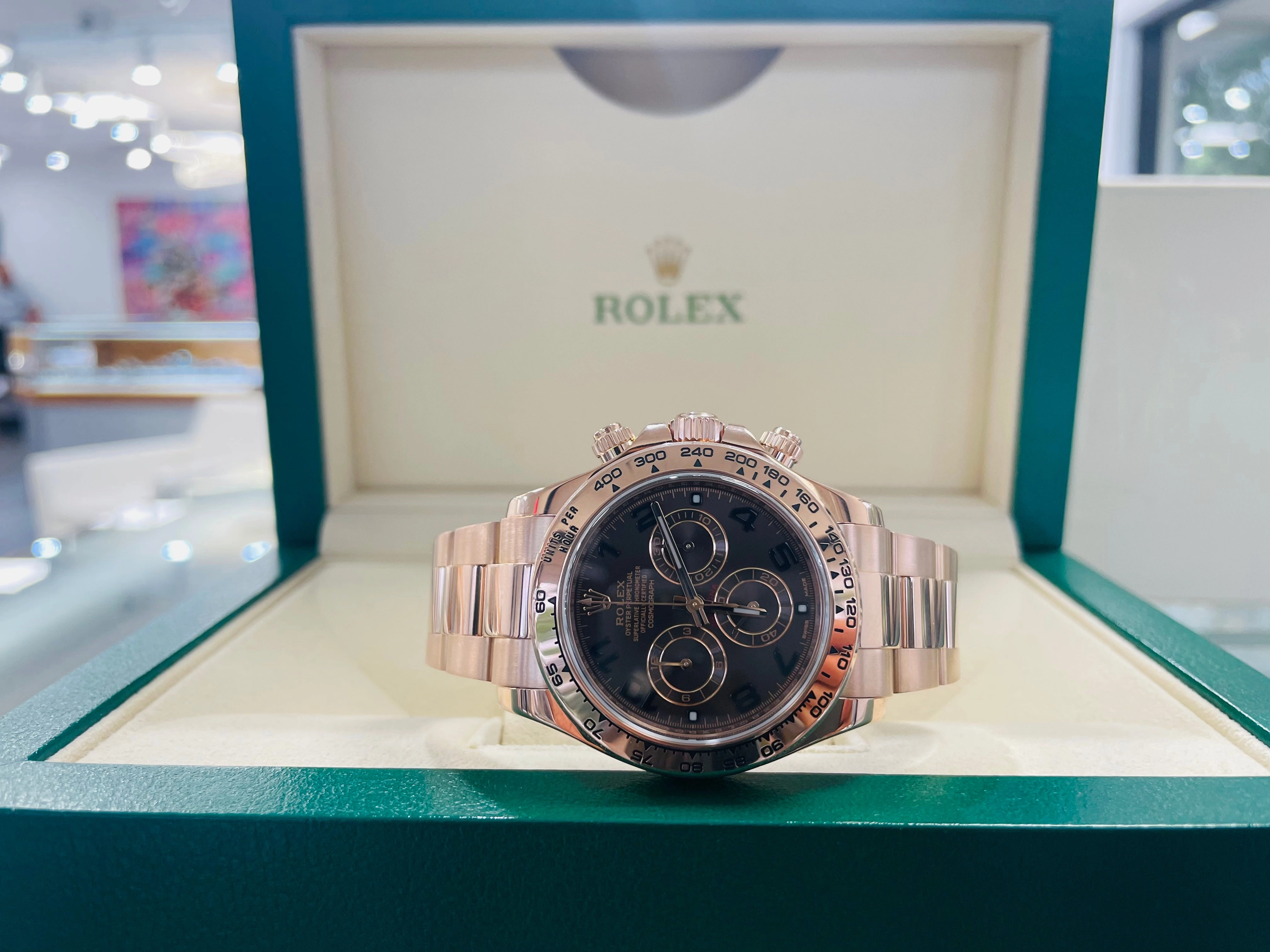 Rolex Daytona 116505 Rose Gold Chocolate Arabic Dial PreOwned