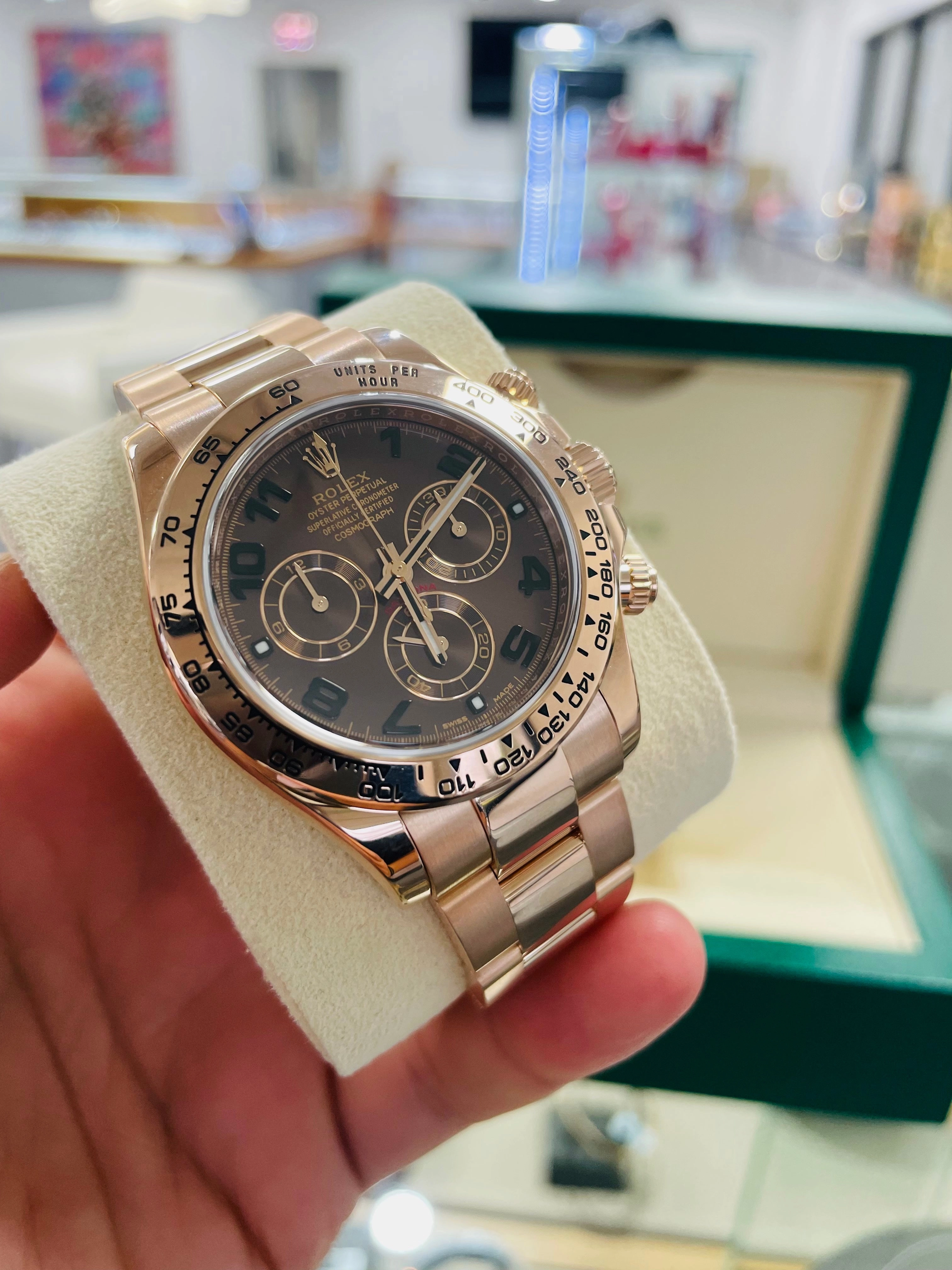 Rolex Daytona 116505 Rose Gold Chocolate Arabic Dial PreOwned