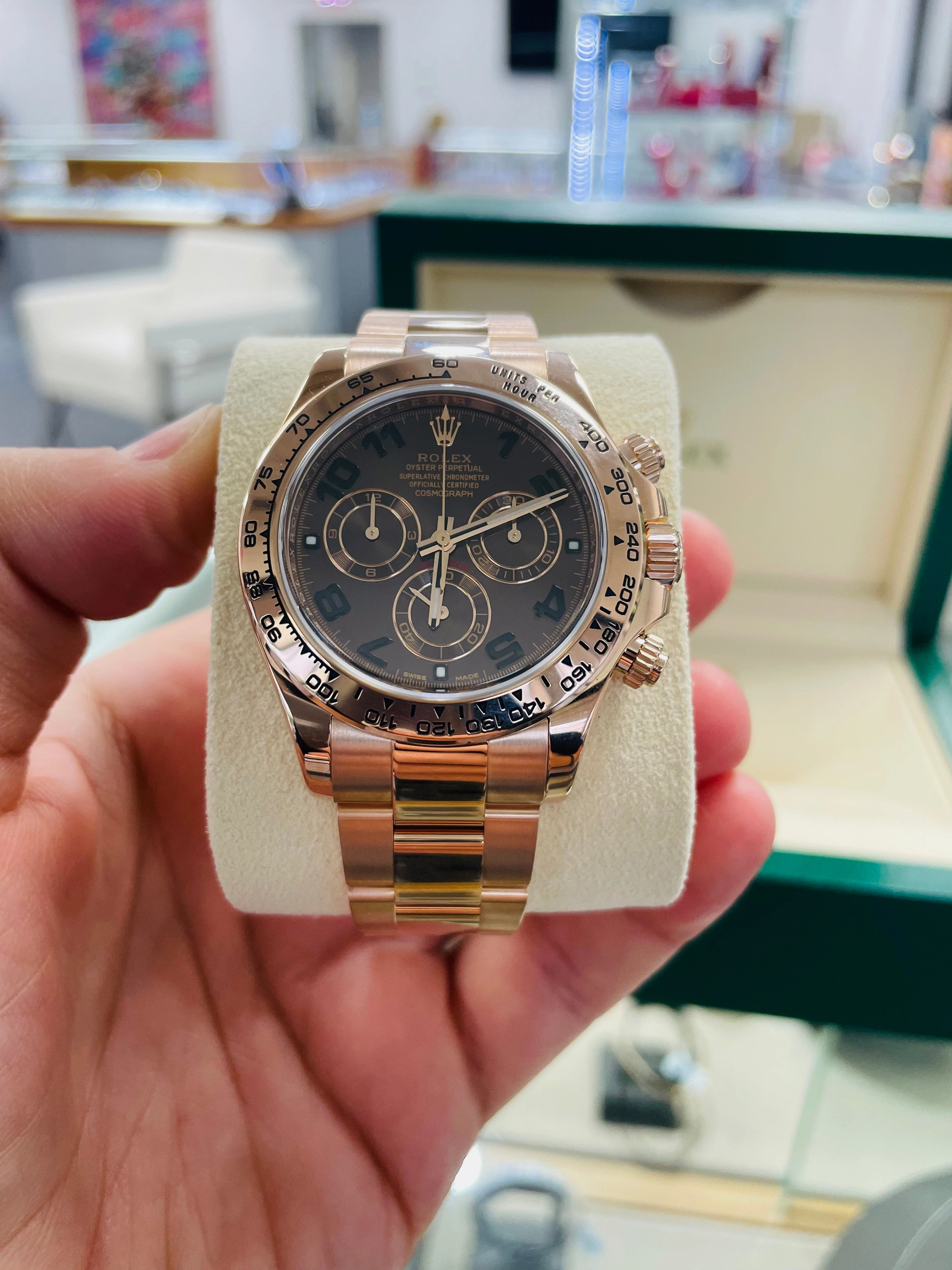 Rolex Daytona 116505 Rose Gold Chocolate Arabic Dial PreOwned