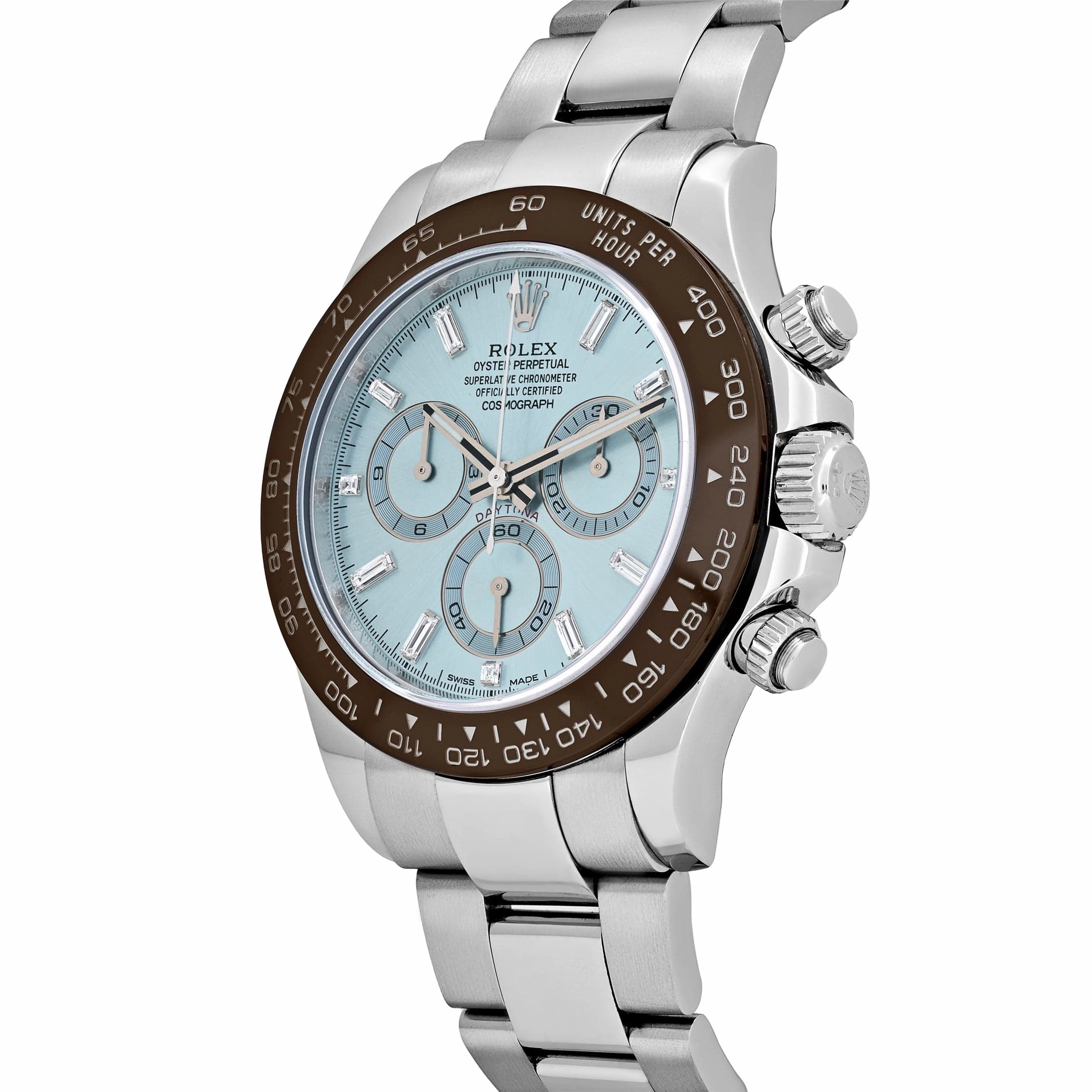 Rolex Daytona 116506 Platinum Ice Blue Baguette Diamond Dial (2020)