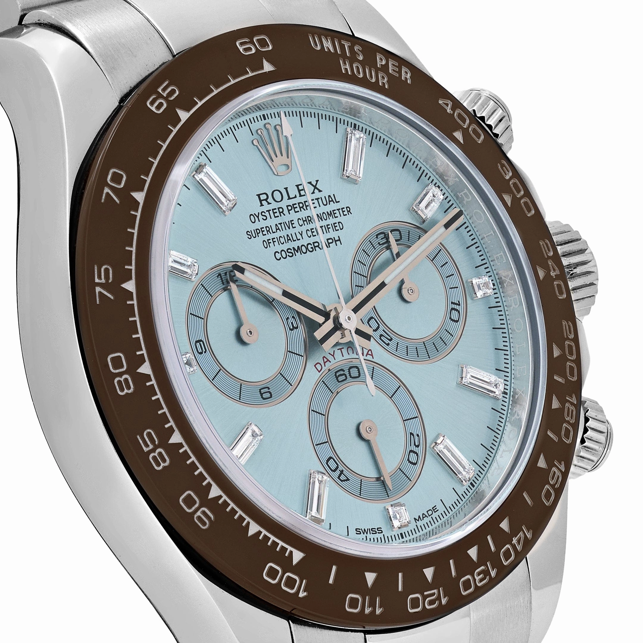 Rolex Daytona 116506 Platinum Ice Blue Baguette Diamond Dial (2020)