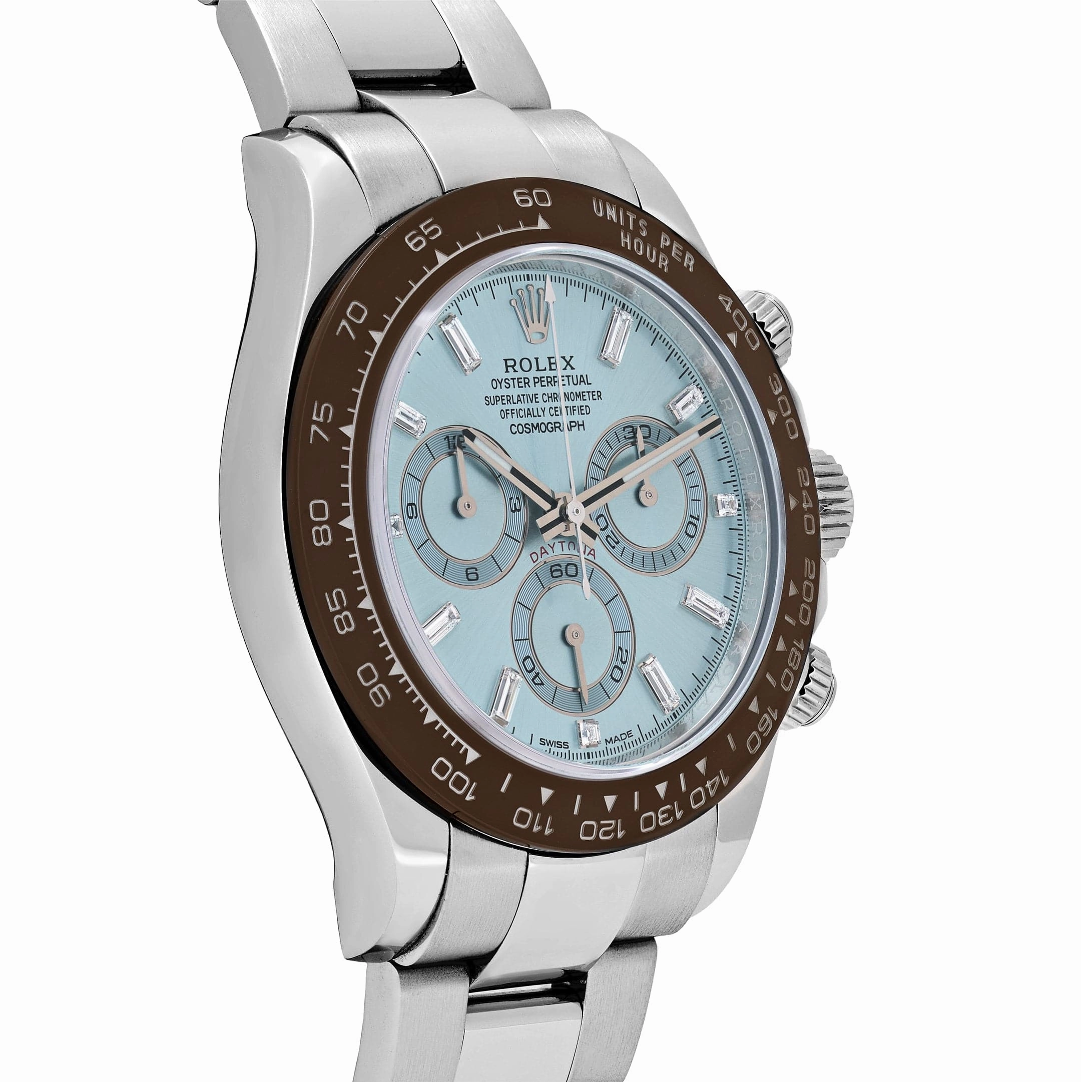 Rolex Daytona 116506 Platinum Ice Blue Baguette Diamond Dial (2020)