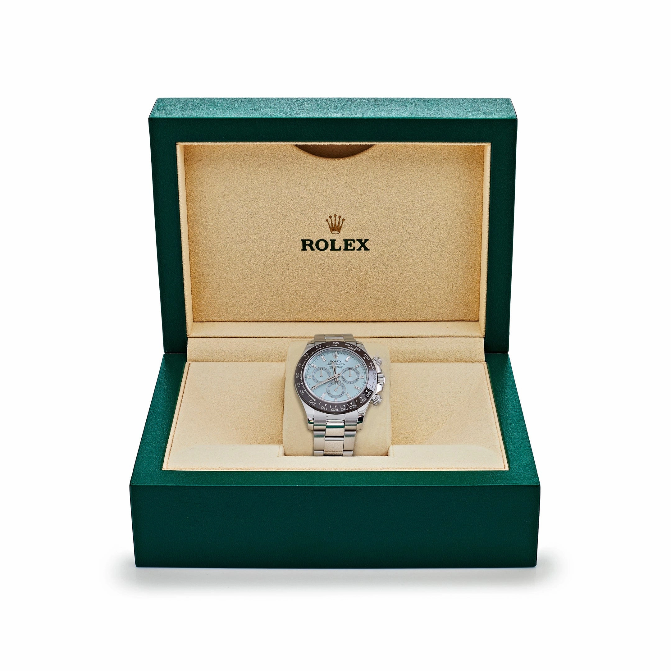Rolex Daytona 116506 Platinum Ice Blue Baguette Diamond Dial (2020)