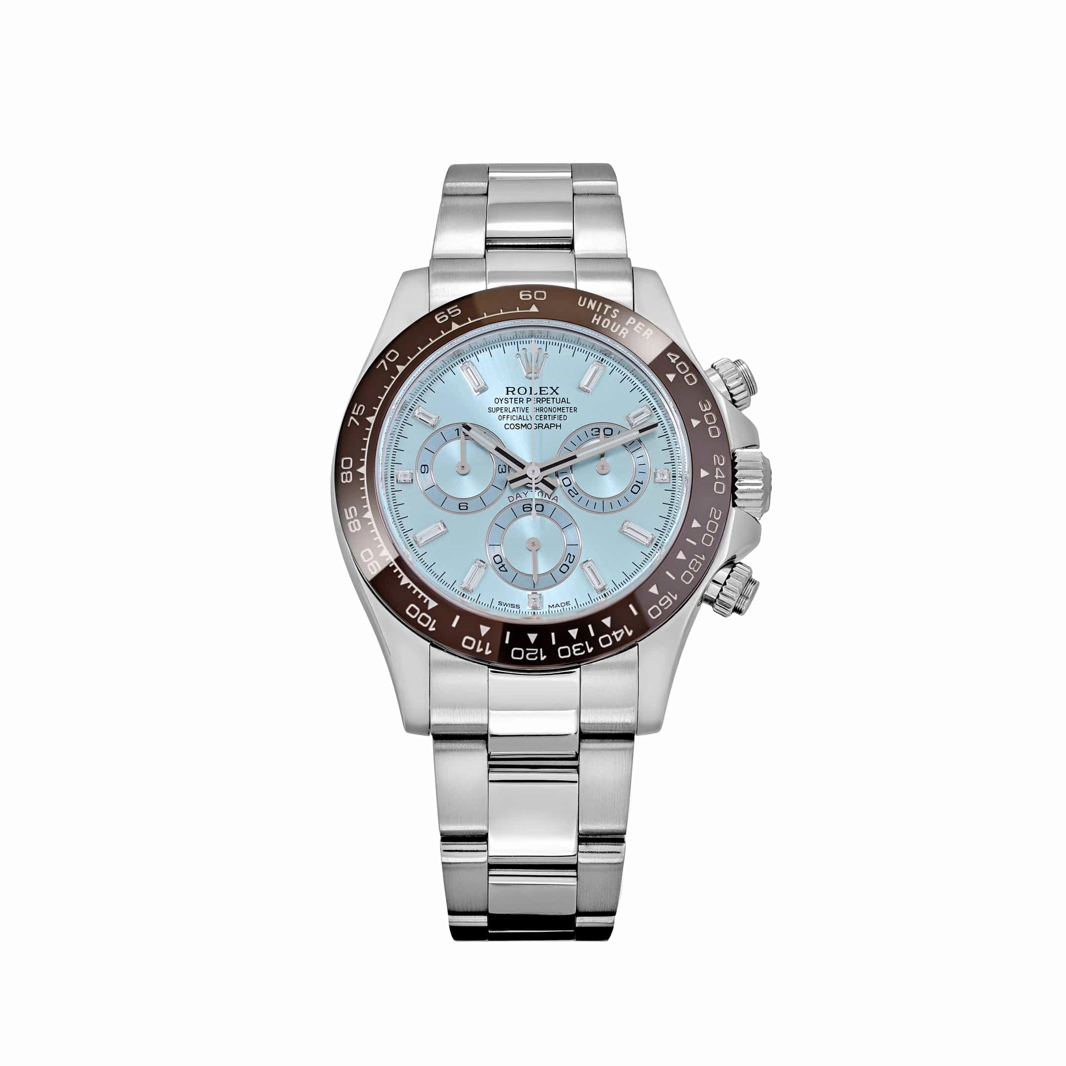 Rolex Daytona 116506 Platinum Ice Blue Baguette Diamond Dial (2022)