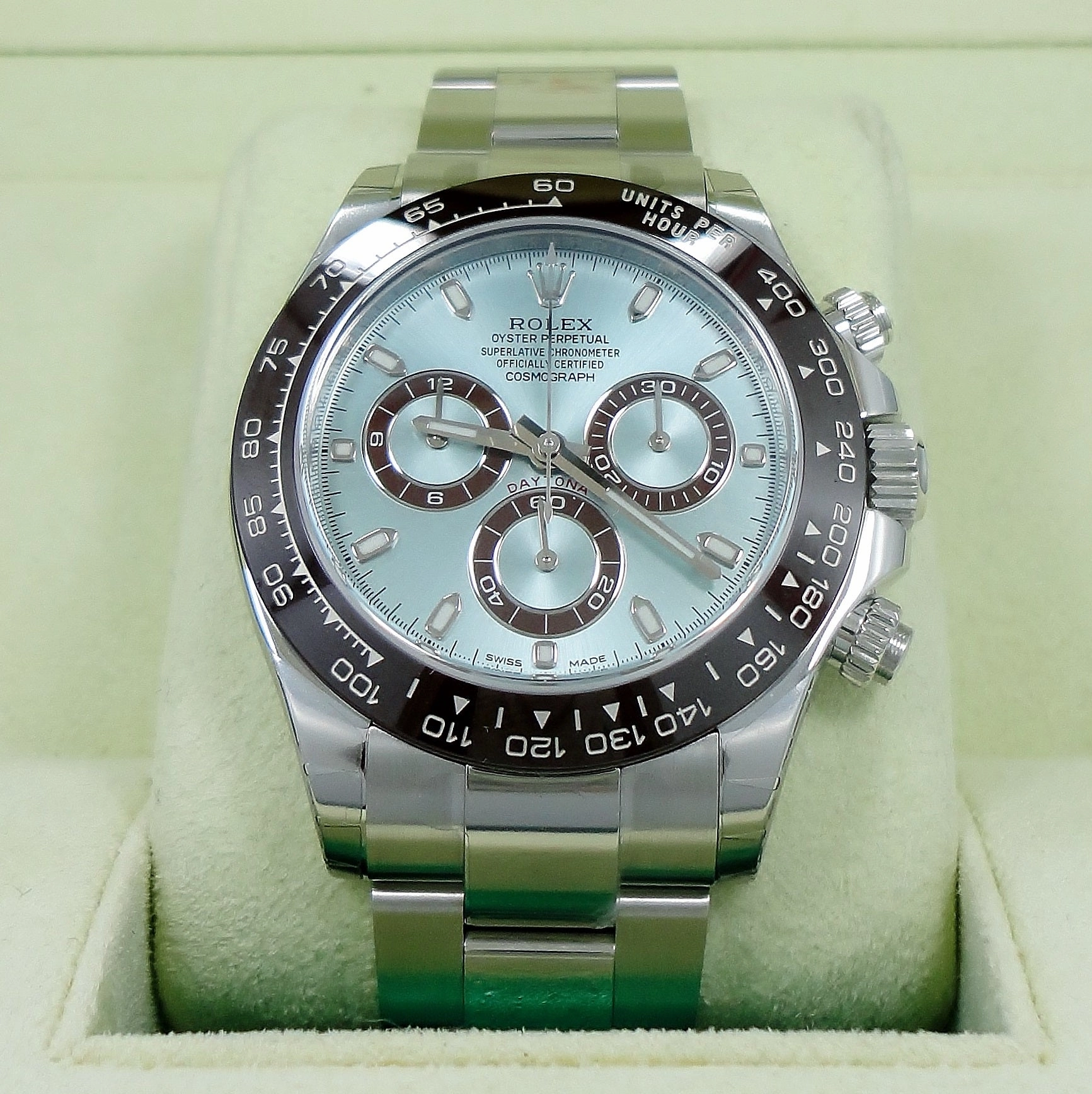 Rolex Daytona 116506 Platinum Oyster Perpetual Cosmograph ICE Blue UNWORN WITH STICKERS !