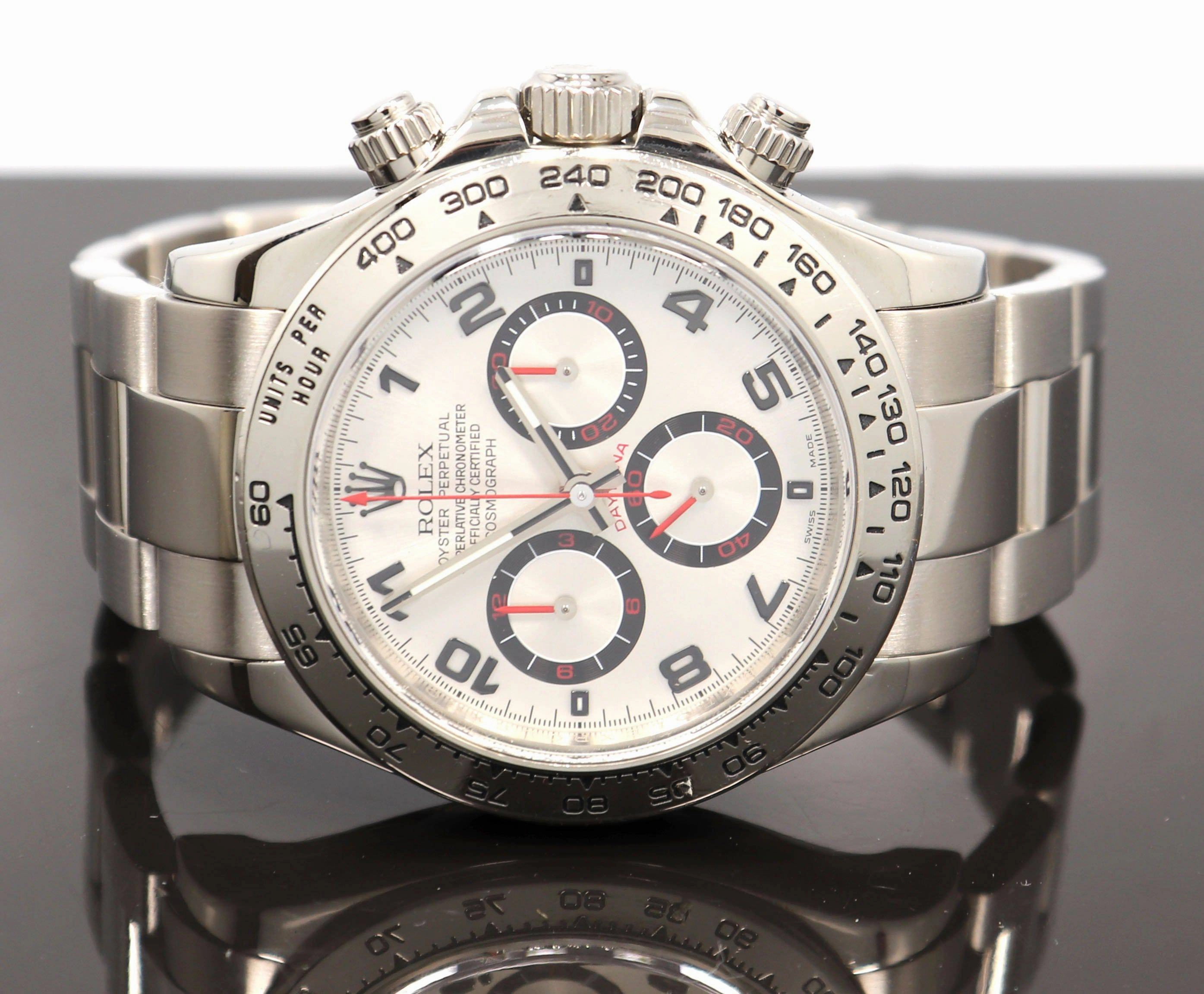Rolex Daytona 116509 Cosmograph 18k White Gold SIlver Racing Dial BOX/PAPERS