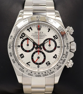 Rolex Daytona 116509 Cosmograph 18k White Gold SIlver Racing Dial BOX/PAPERS