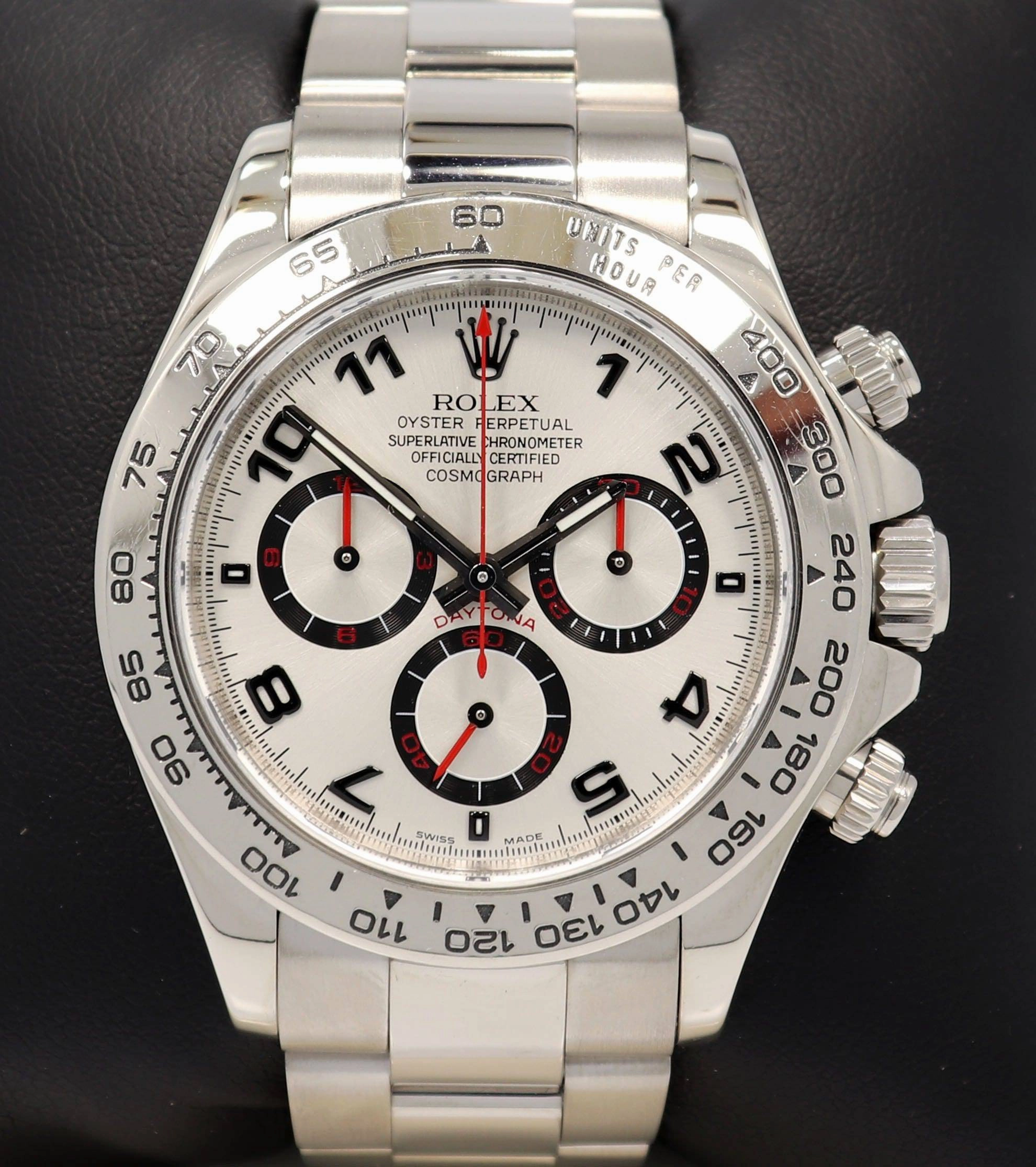 Rolex Daytona 116509 Cosmograph 18k White Gold SIlver Racing Dial BOX/PAPERS