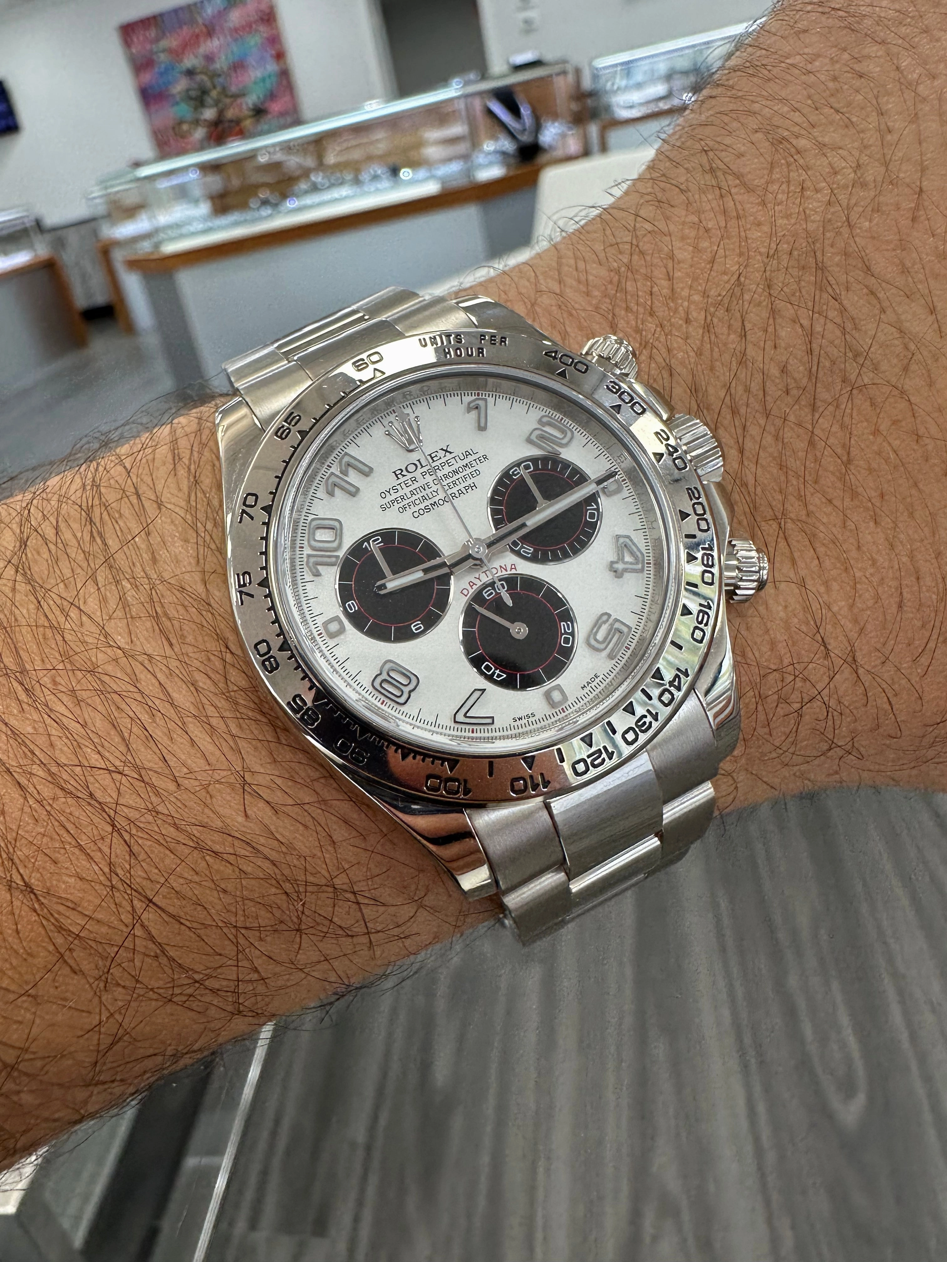 Rolex Daytona 116509 Cosmograph White Gold Panda Box and Papers PreOwned