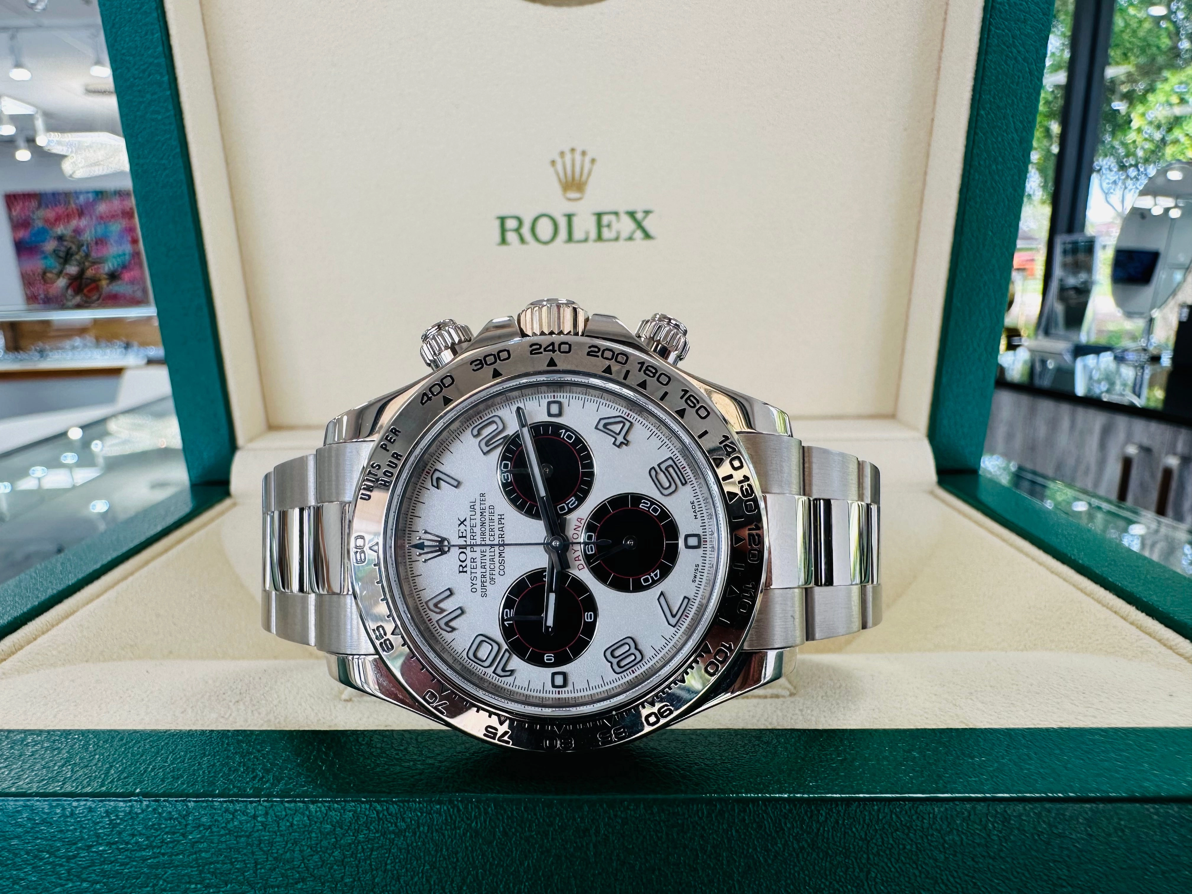 Rolex Daytona 116509 Cosmograph White Gold Panda Box and Papers PreOwned