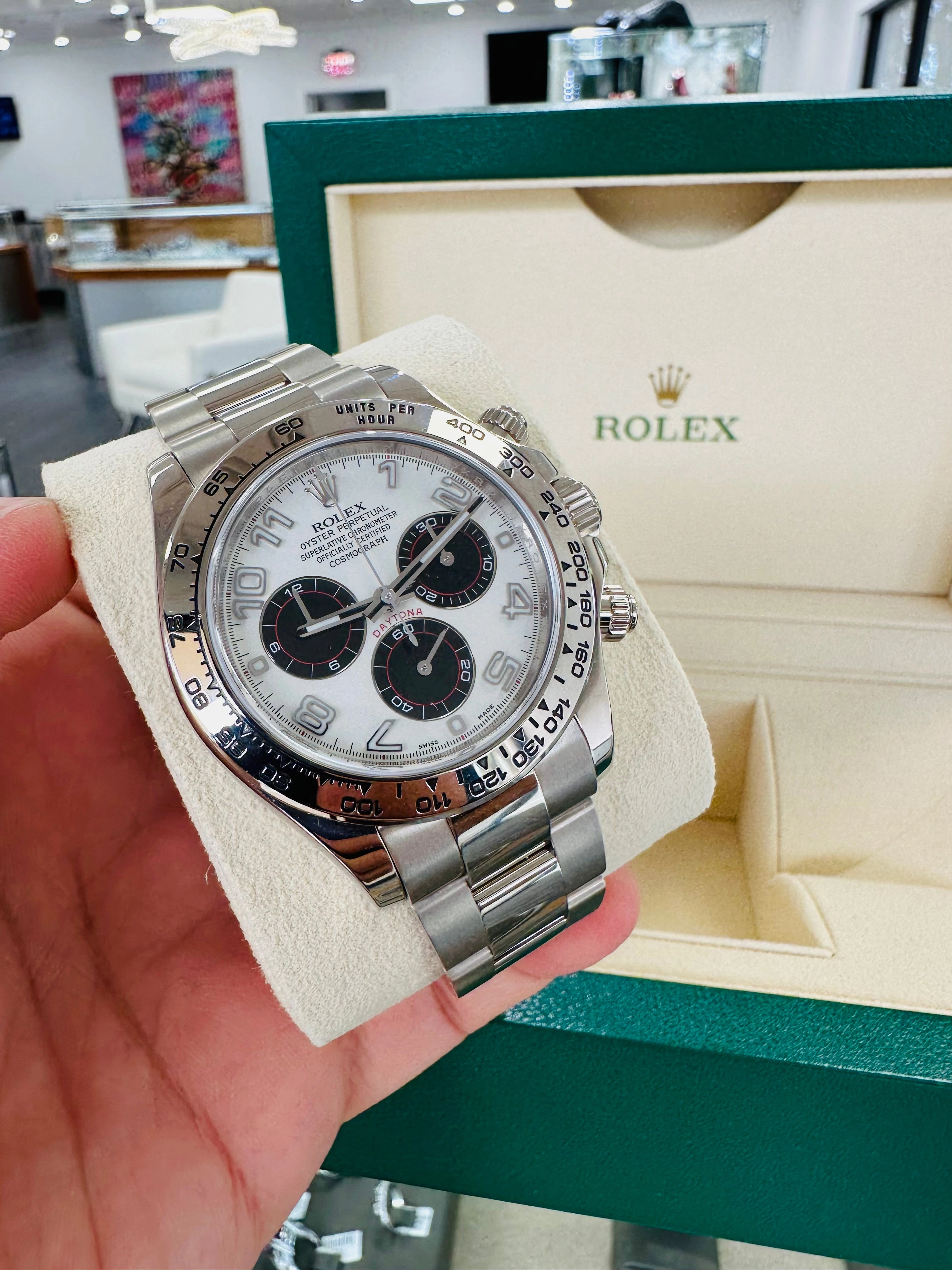 Rolex Daytona 116509 Cosmograph White Gold Panda Box and Papers PreOwned