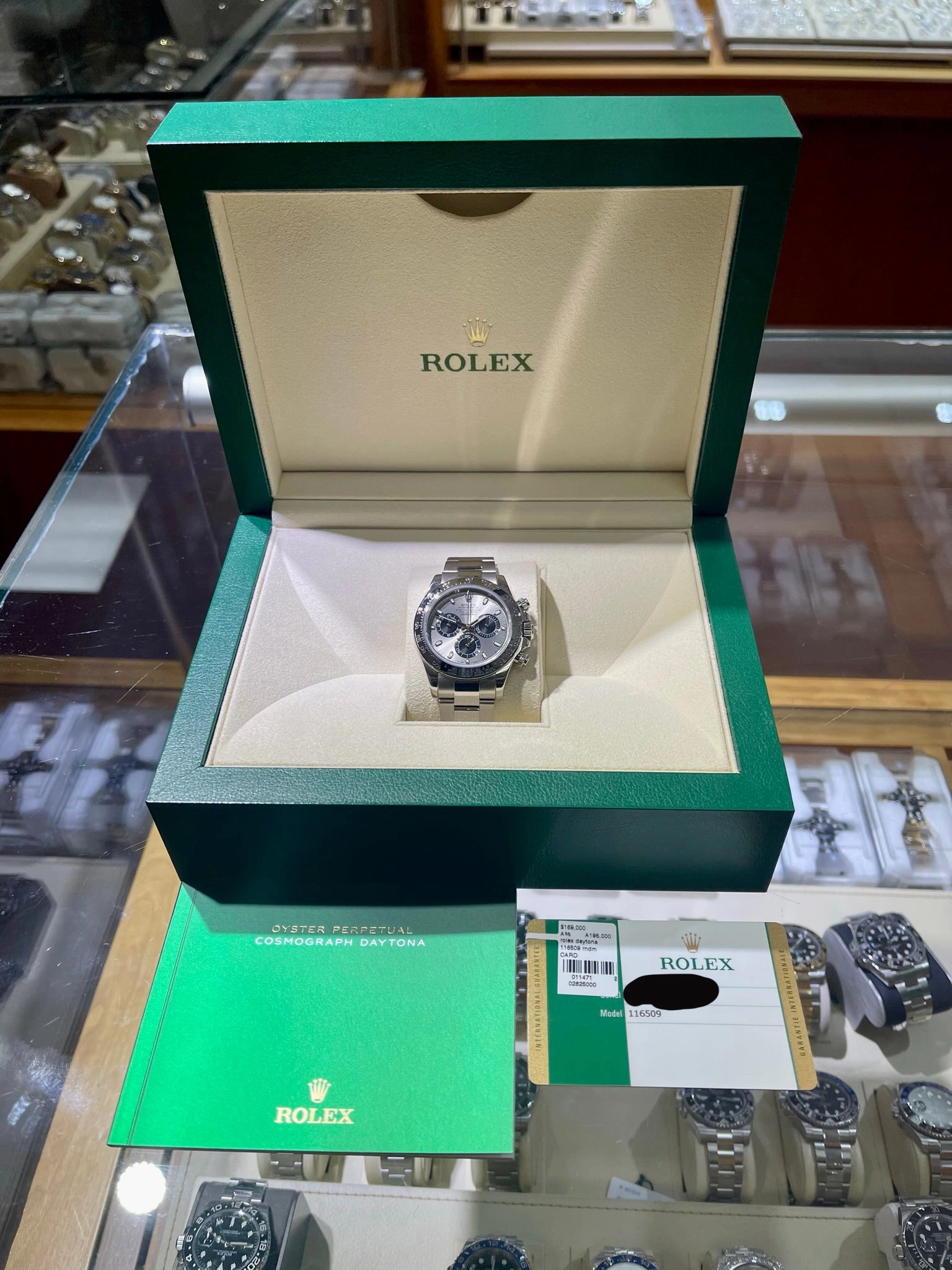 Rolex Daytona 116509 White Gold Cosmograph Silver Panda Dial Box and Papers PreOwned