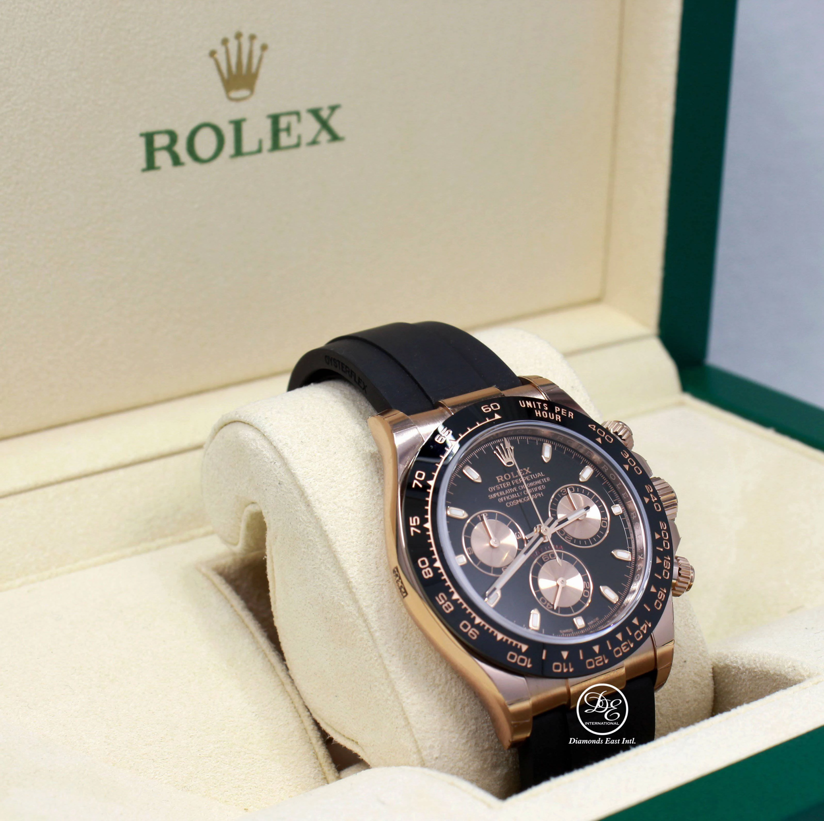 Rolex Daytona 116515 18K Rose Gold Cosmograph Oysterflex  Box and Papers PreOwned