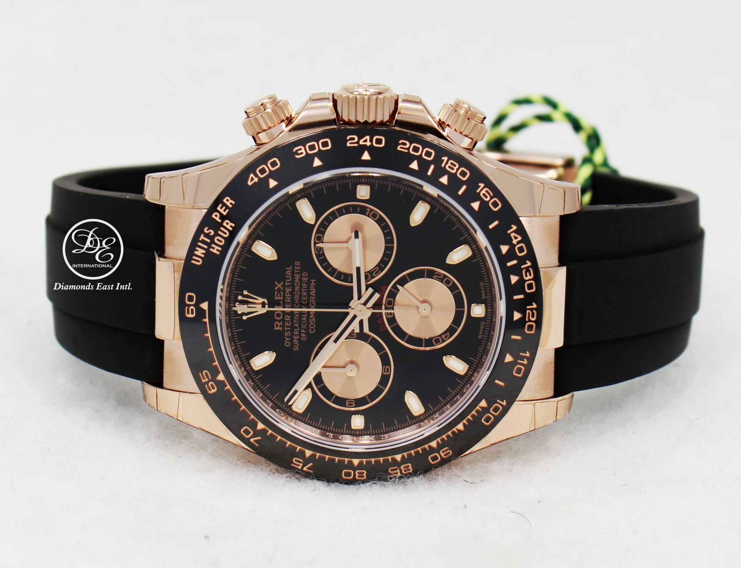 Rolex Daytona 116515 18K Rose Gold Cosmograph Oysterflex  Box and Papers PreOwned