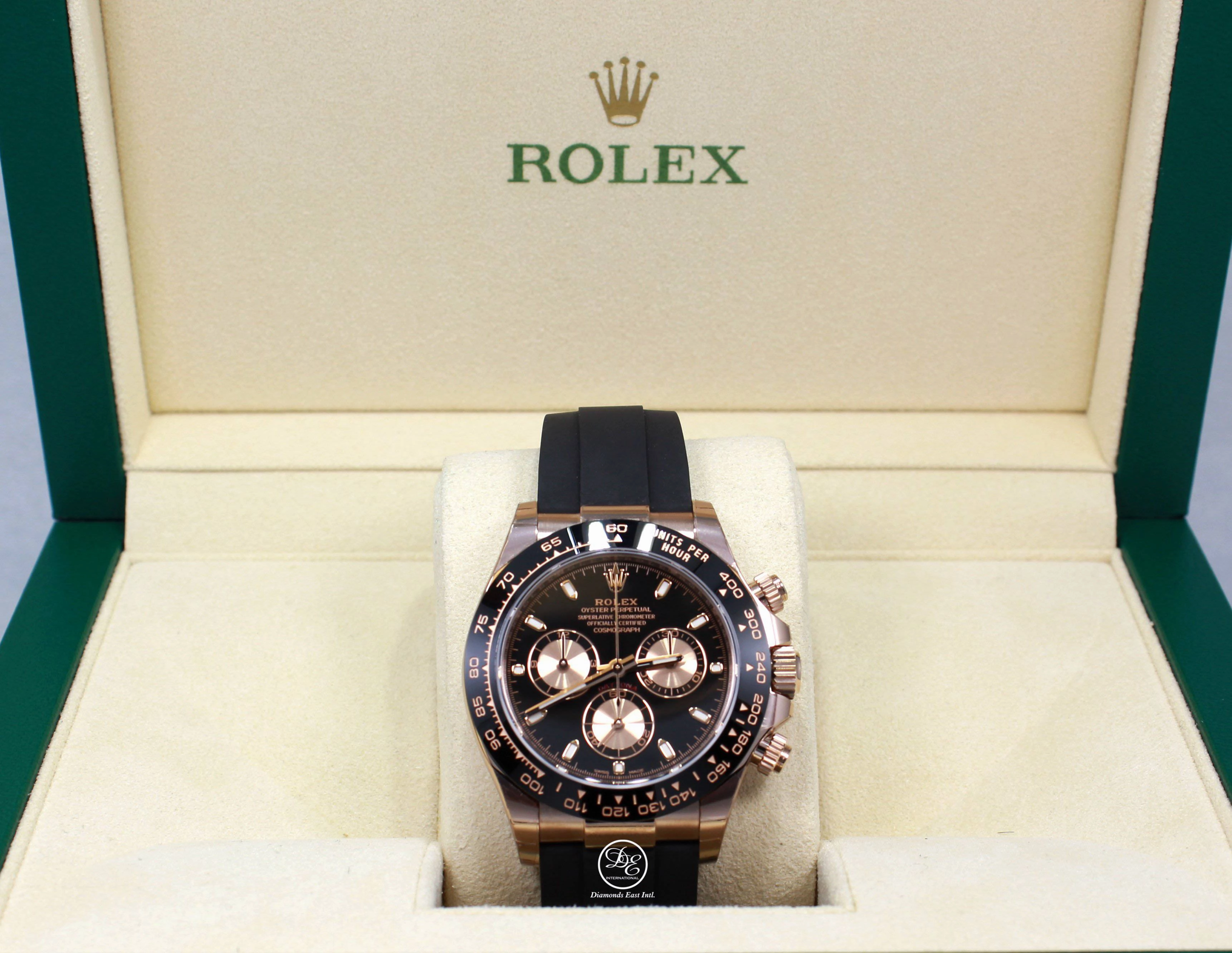 Rolex Daytona 116515 18K Rose Gold Cosmograph Oysterflex  Box and Papers PreOwned