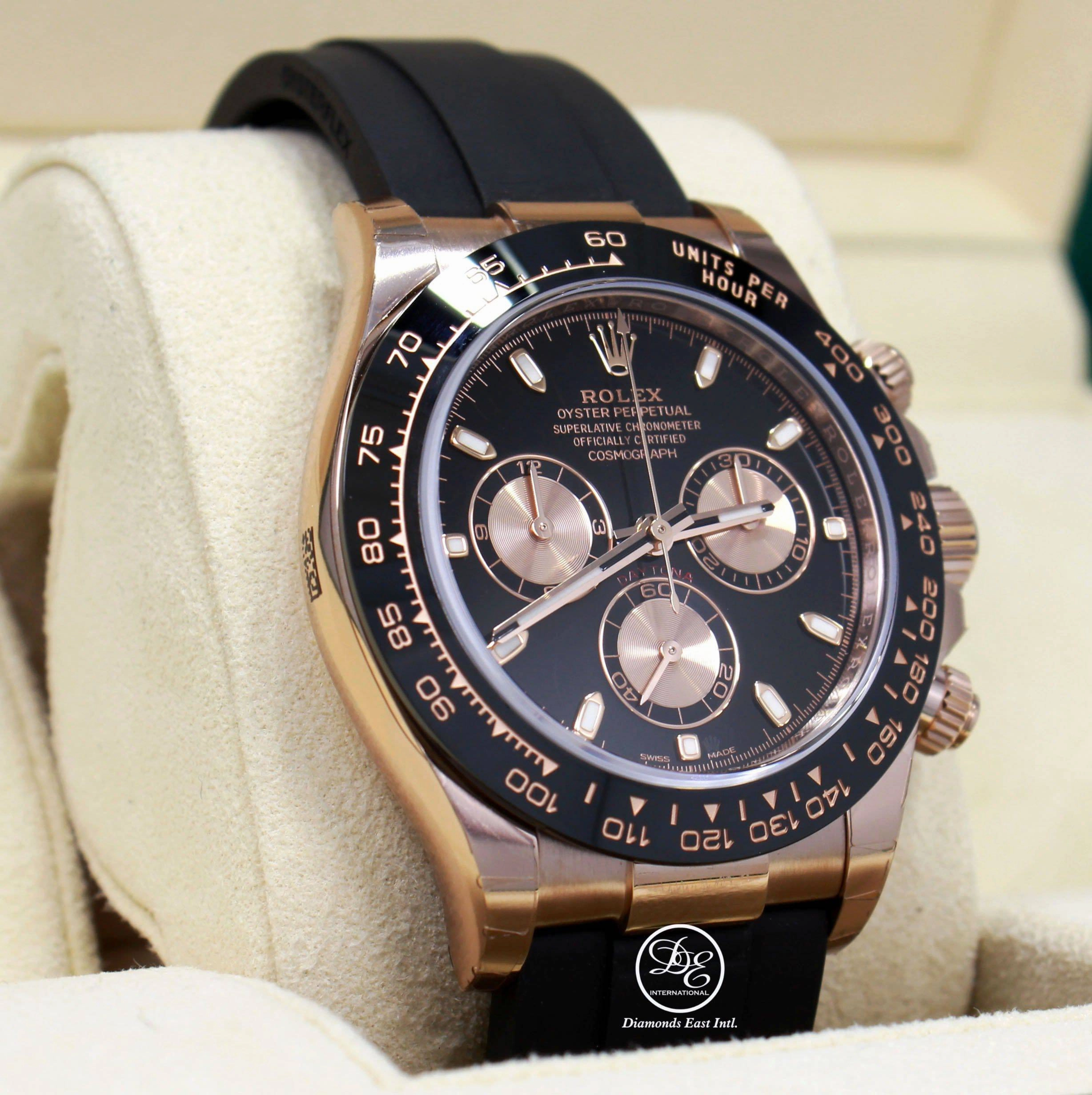 Rolex Daytona 116515 18K Rose Gold Cosmograph Oysterflex  Box and Papers PreOwned