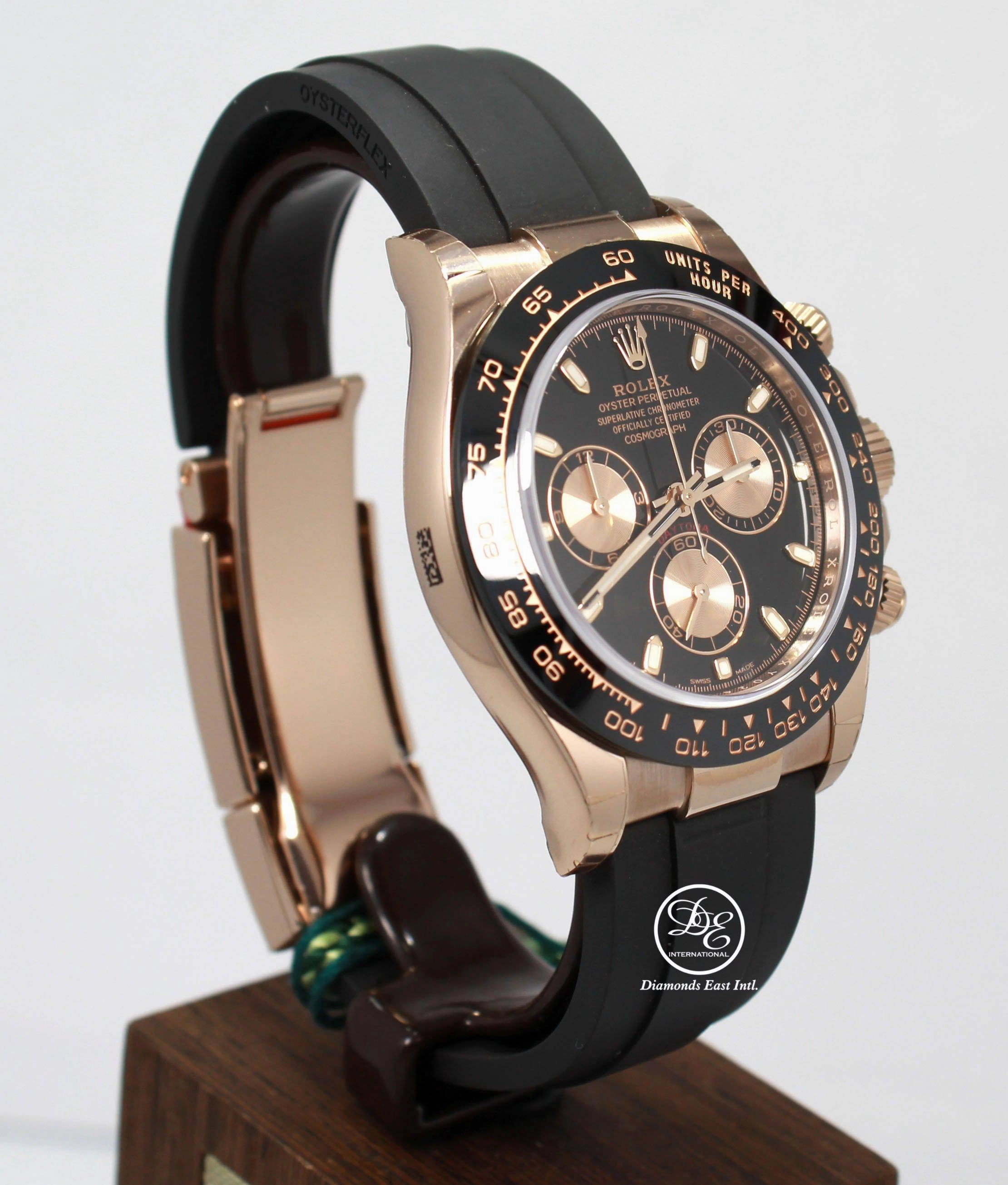 Rolex Daytona 116515 18K Rose Gold Cosmograph Oysterflex  Box and Papers PreOwned