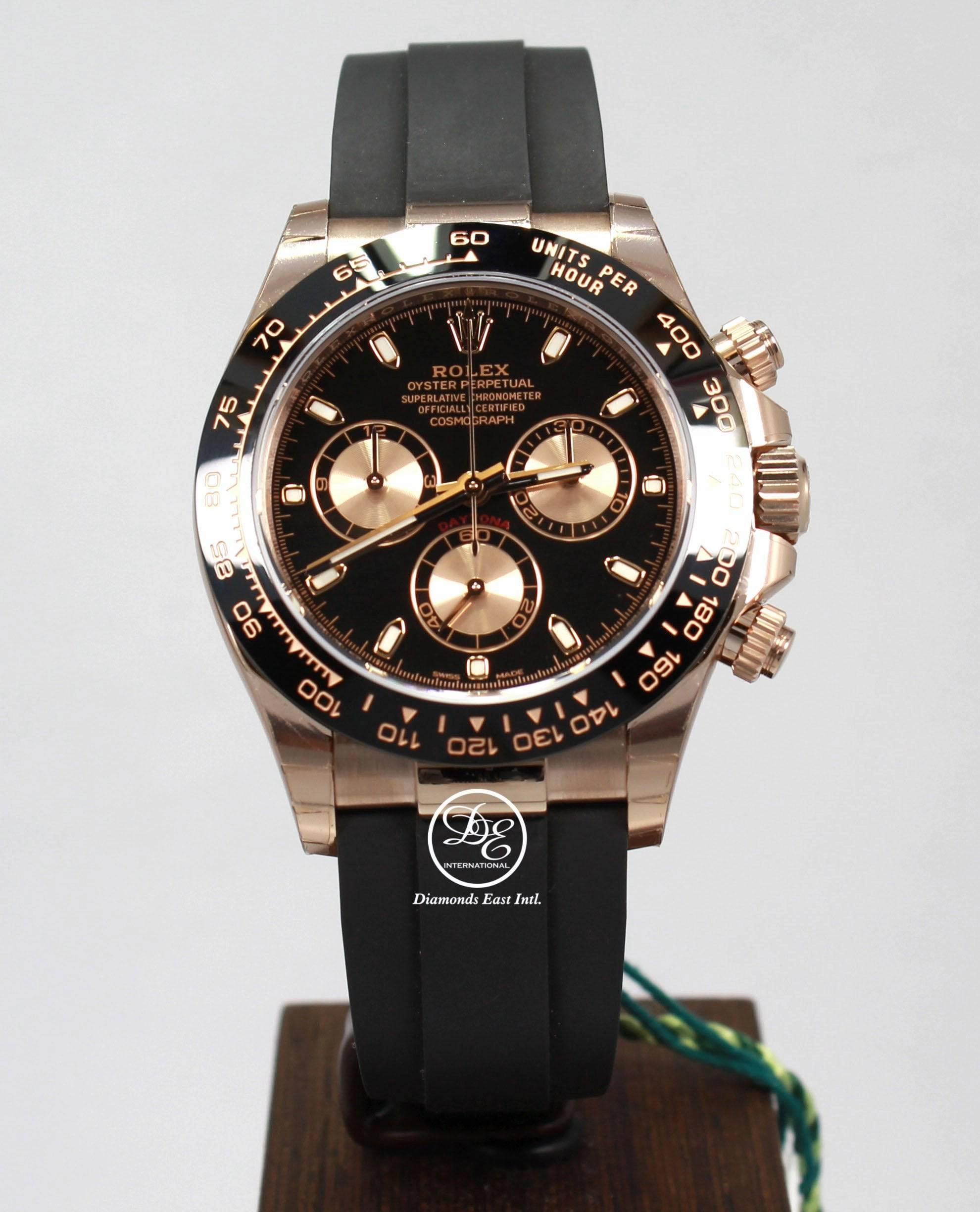 Rolex Daytona 116515 18K Rose Gold Cosmograph Oysterflex  Box and Papers PreOwned