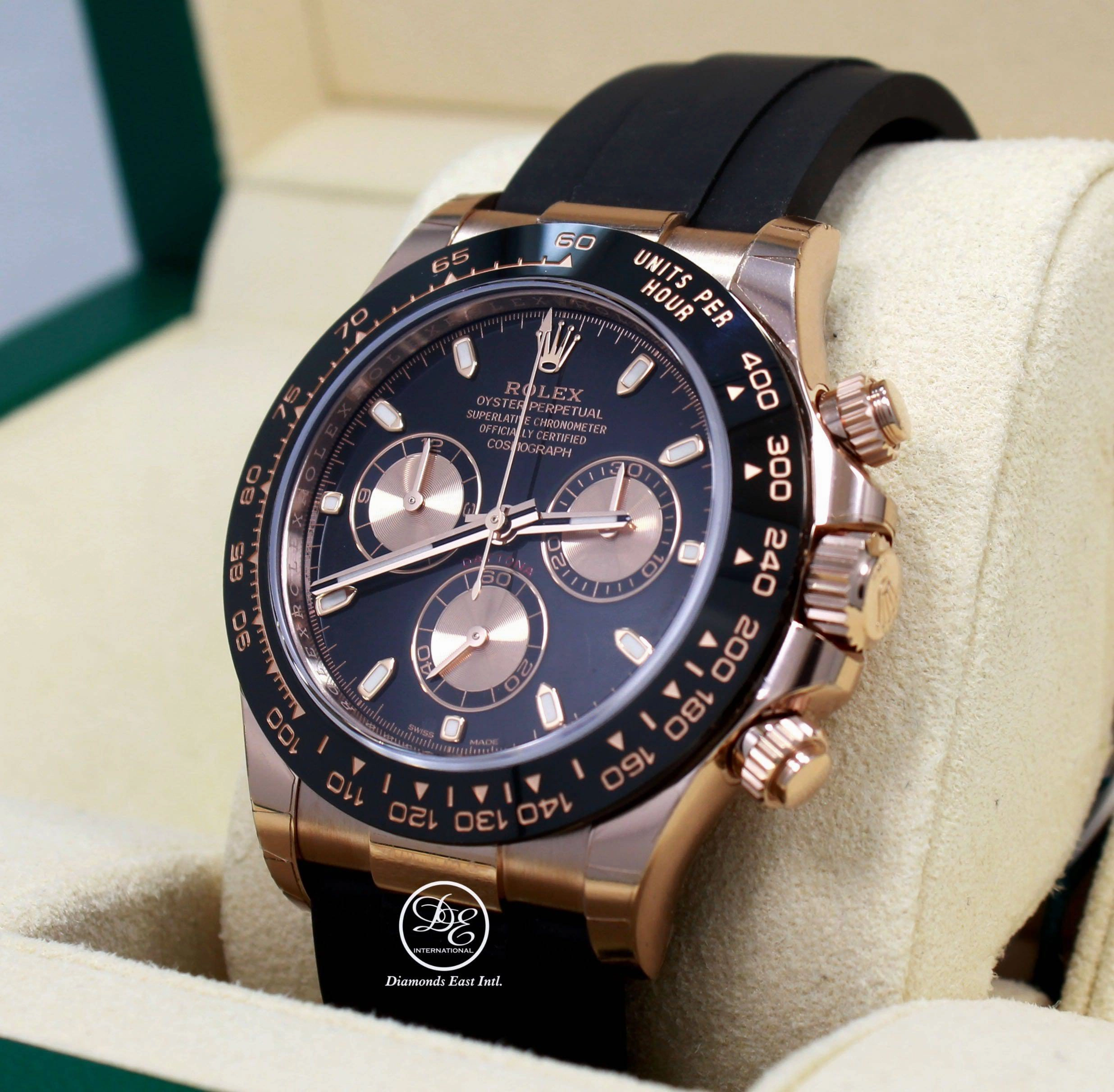 Rolex Daytona 116515 18K Rose Gold Cosmograph Oysterflex  Box and Papers PreOwned