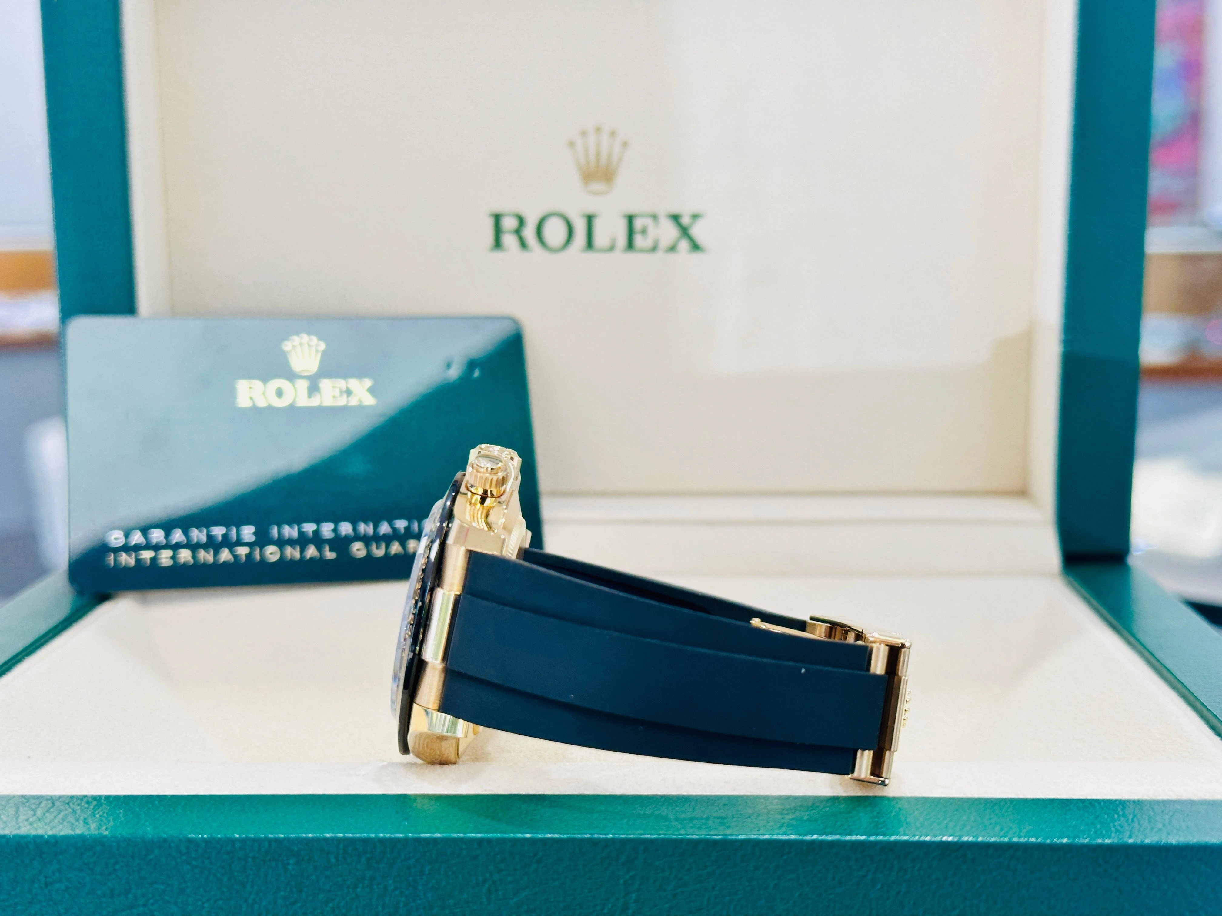 Rolex Daytona 116518LN 18K Yellow Gold Factory Diamond MOP Unworn Box and Papers