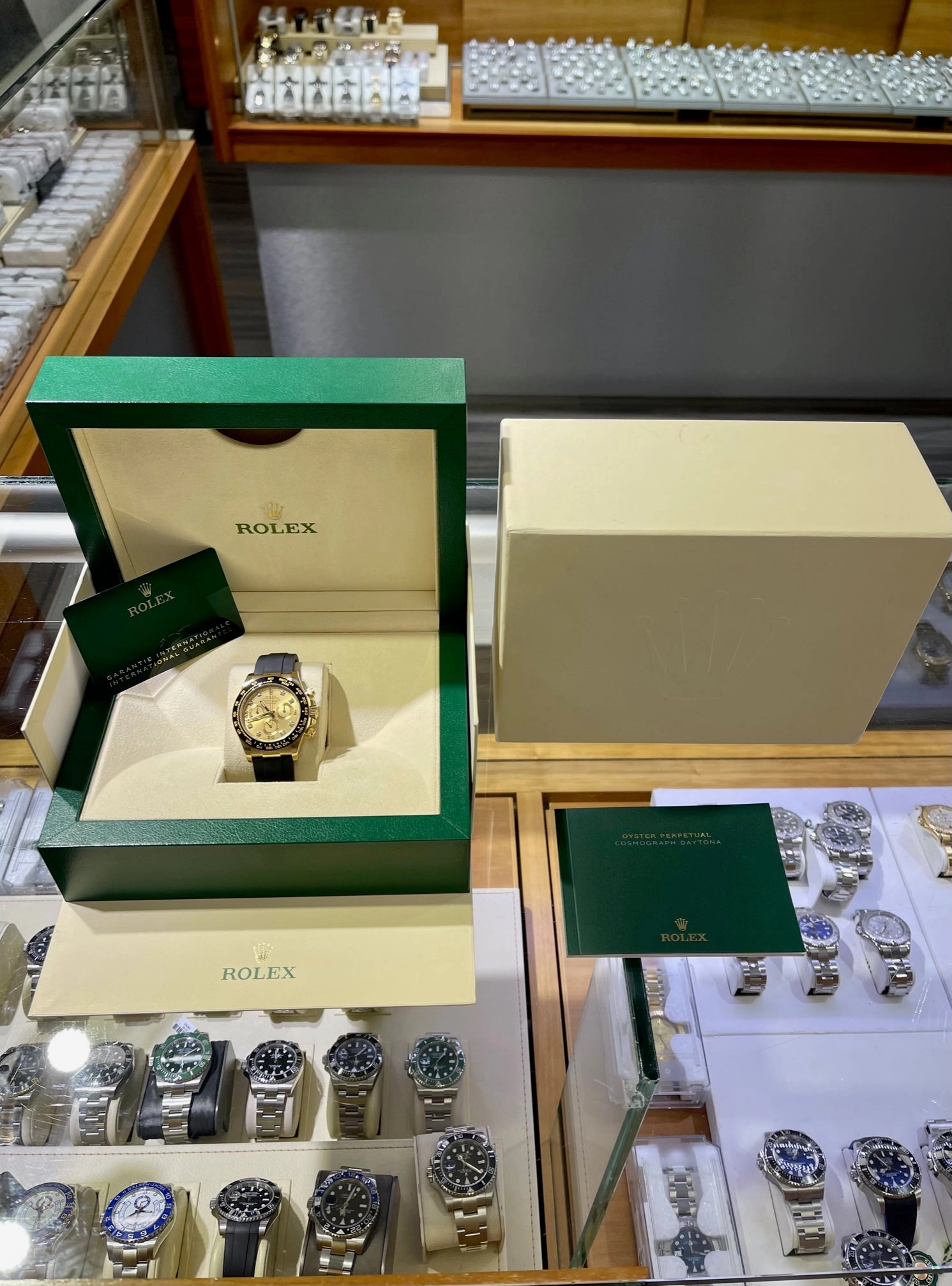 Rolex Daytona 116518LN Factory Diamond Champagne Dial  OysterFlex Box and Papers UNWORN