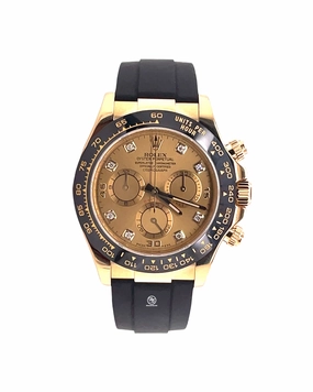 Rolex Daytona 116518LN Factory Diamond Champagne Dial  OysterFlex Box and Papers UNWORN