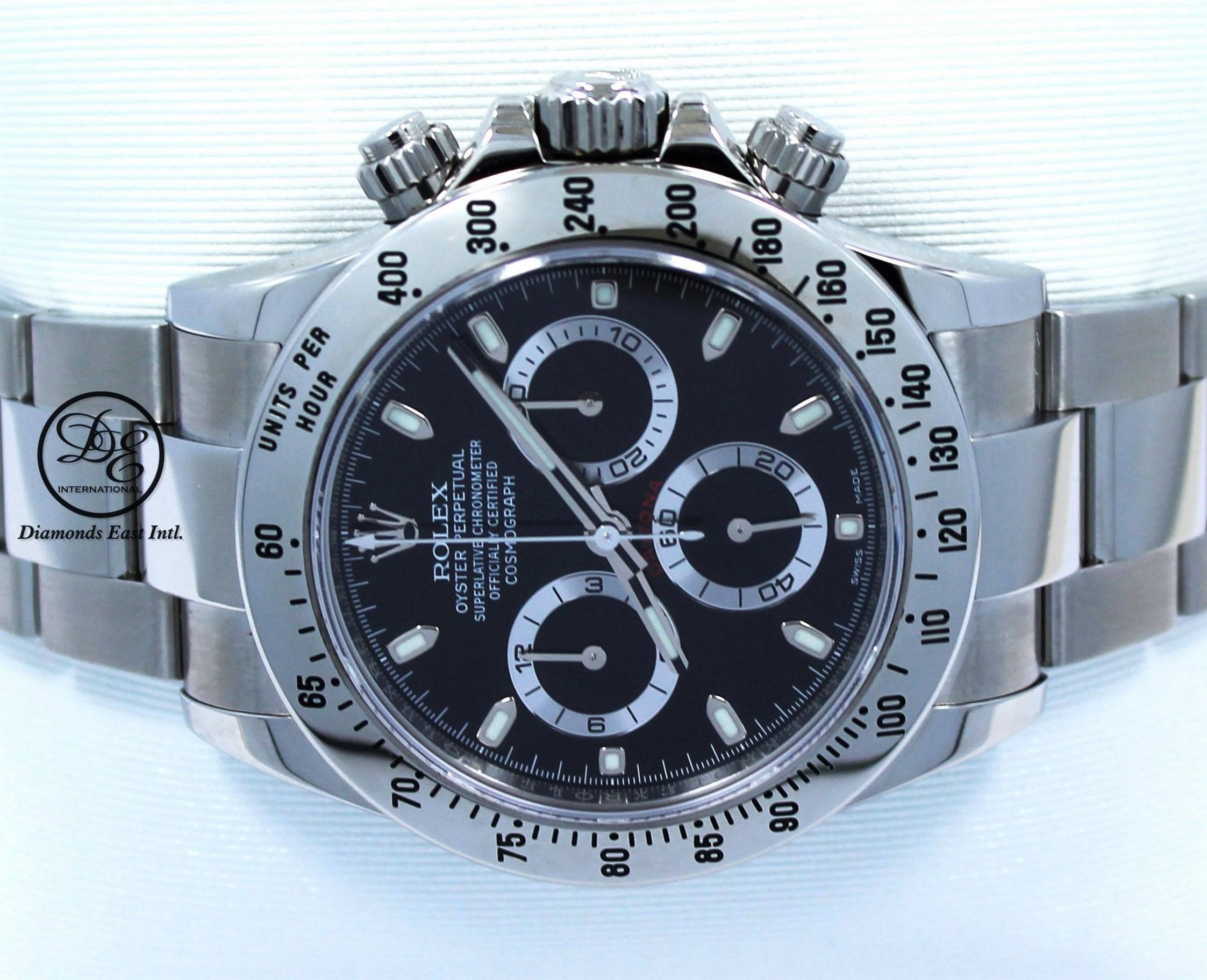 Rolex Daytona 116520 Cosmograph Stainless Steel Oyster Black Dial BOX/PAPERS MINT