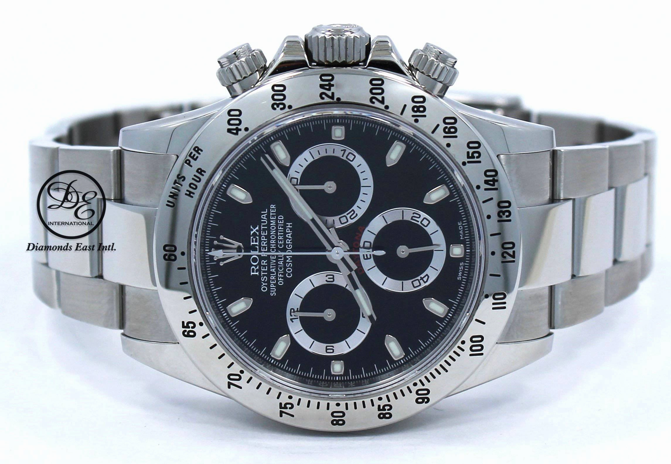 Rolex Daytona 116520 Cosmograph Stainless Steel Oyster Black Dial BOX/PAPERS MINT