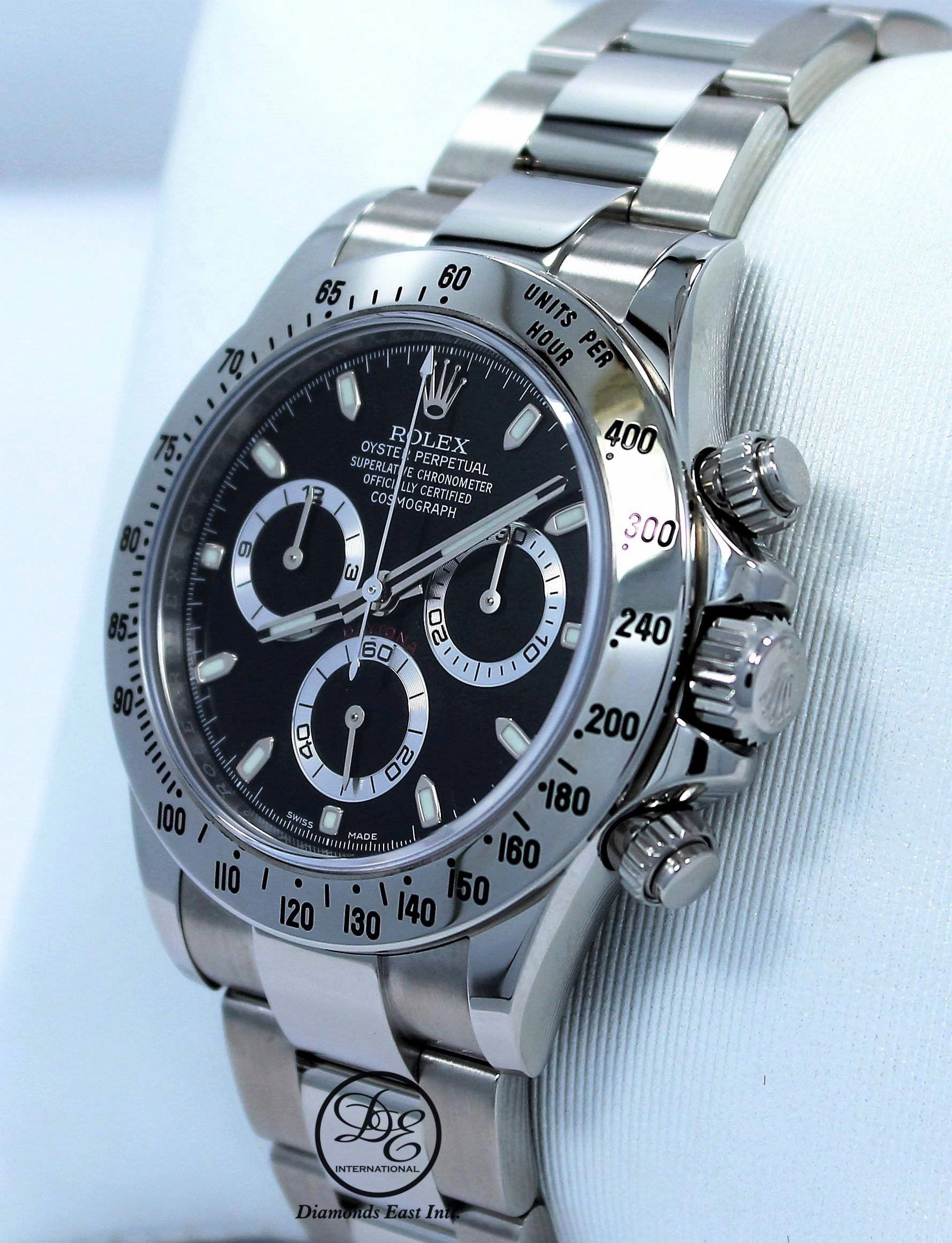 Rolex Daytona 116520 Cosmograph Stainless Steel Oyster Black Dial BOX/PAPERS MINT