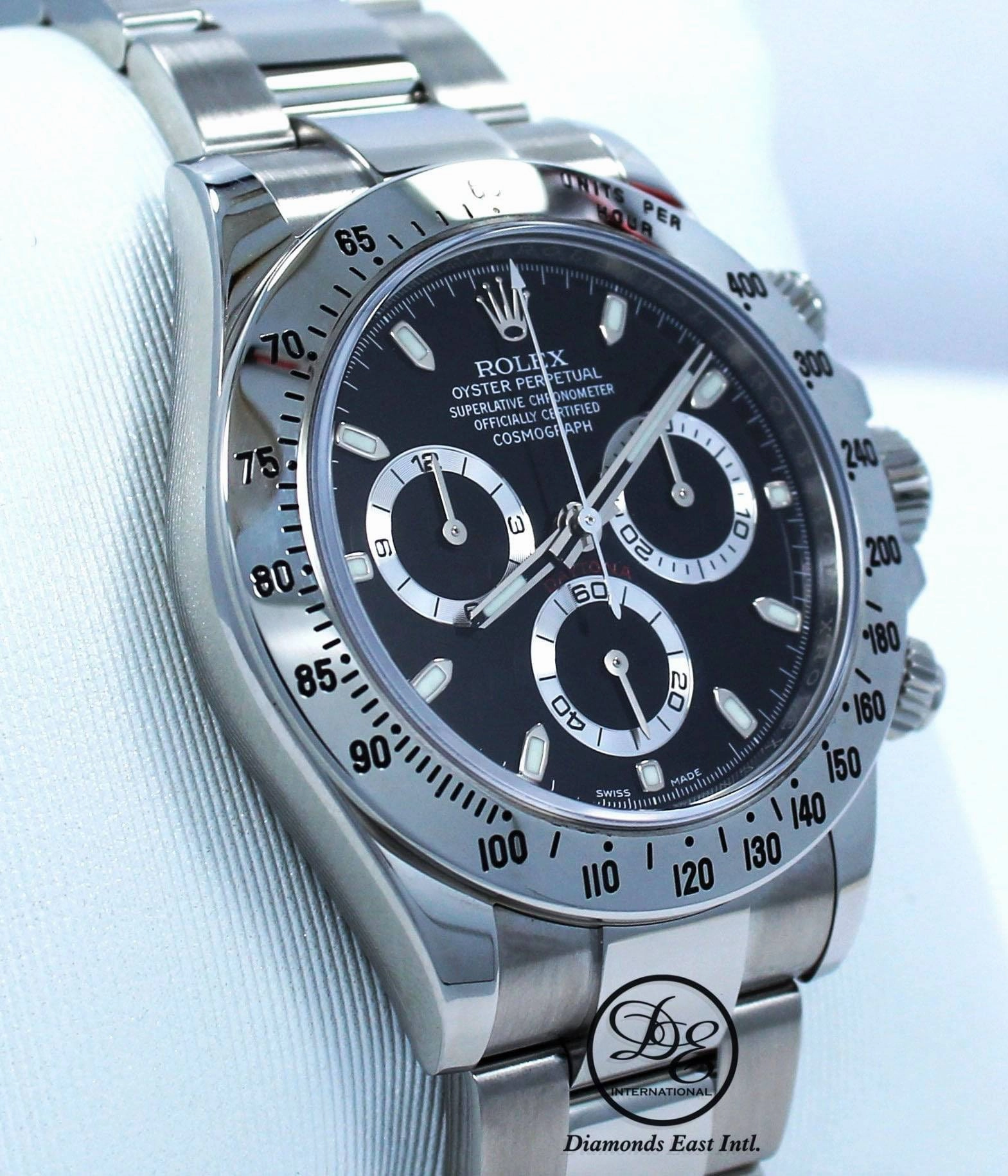 Rolex Daytona 116520 Cosmograph Stainless Steel Oyster Black Dial BOX/PAPERS MINT