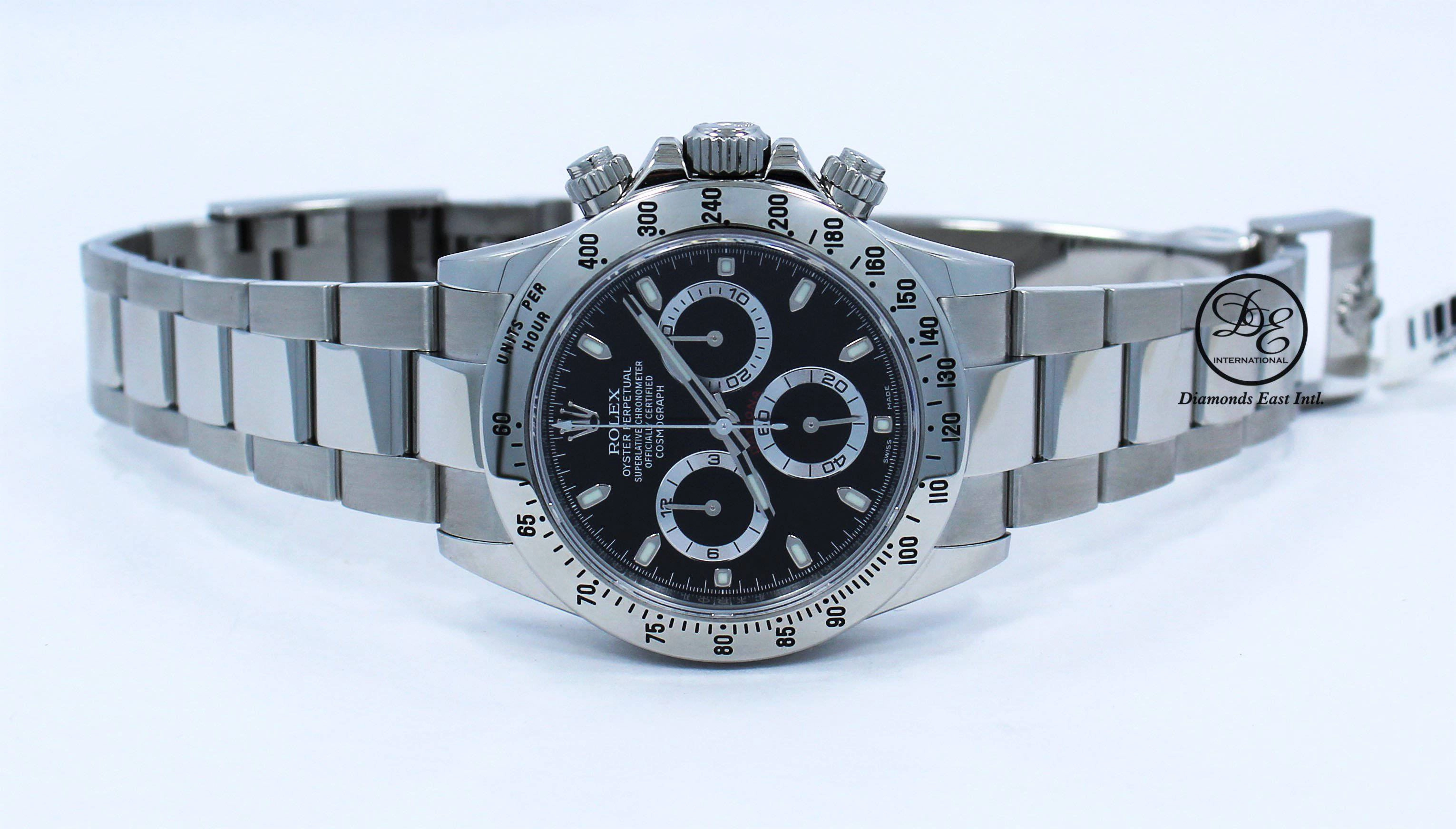 Rolex Daytona 116520 Cosmograph Stainless Steel Oyster Black Dial BOX/PAPERS MINT