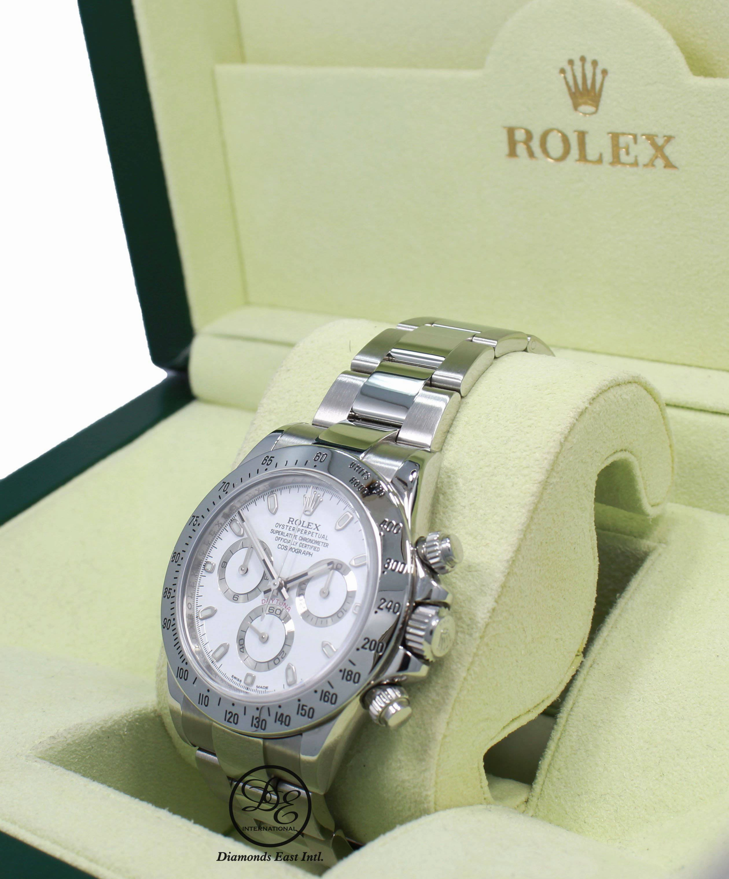 Rolex Daytona 116520 Cosmograph Steel Oyster White Dial BOX/PAPERS