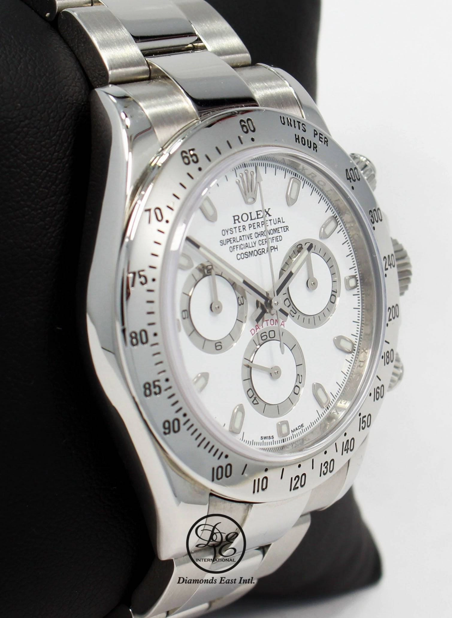Rolex Daytona 116520 Cosmograph Steel Oyster White Dial BOX/PAPERS