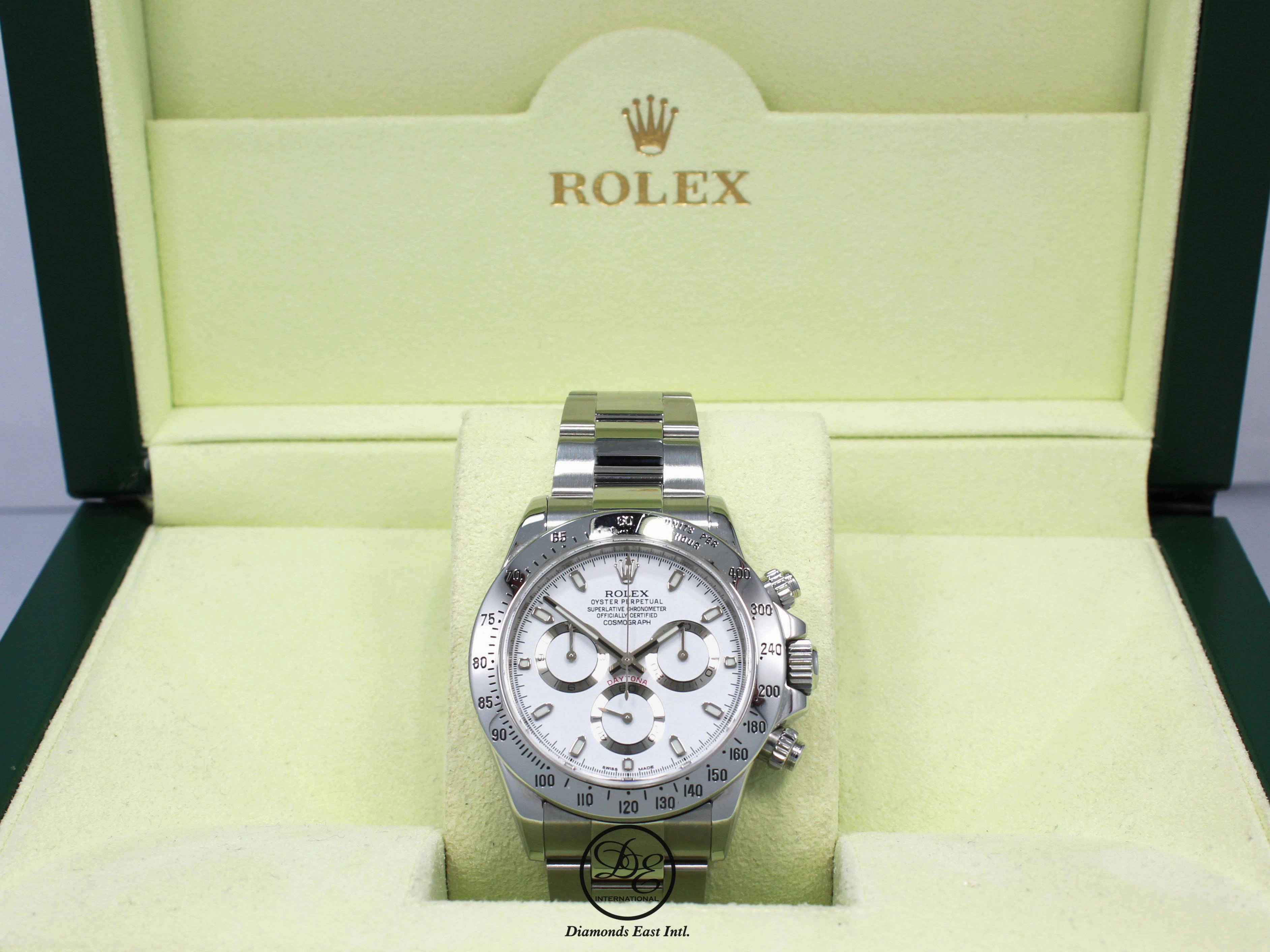 Rolex Daytona 116520 Cosmograph Steel Oyster White Dial BOX/PAPERS